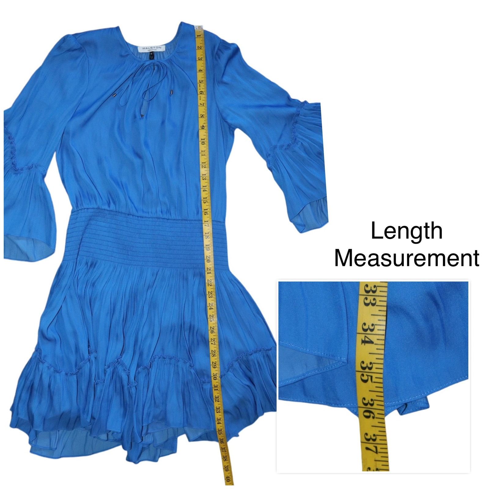 Halston Heritage NWT Halston Heritage Tie-Neck Smock-Waist Dress Size Medium Size M / US 6-8 / IT 42-44 - 4 Thumbnail