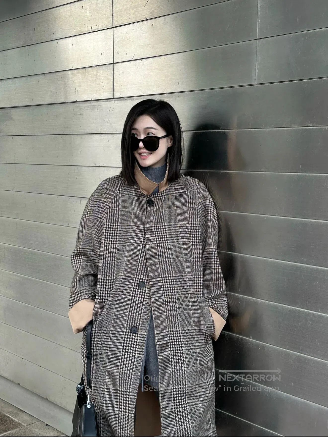 Maison Margiela Maison Margiela Khaki Houndstooth Reversible Overcoat Jack Size S / US 4 / IT 40 - 8 Thumbnail