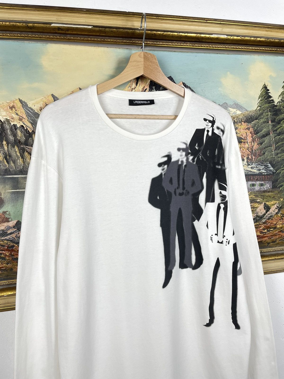 Karl Lagerfeld Karl Lagerfeld White Longsleeve Luxury Designer Premium Size US XL / EU 56 / 4 - 5 Thumbnail