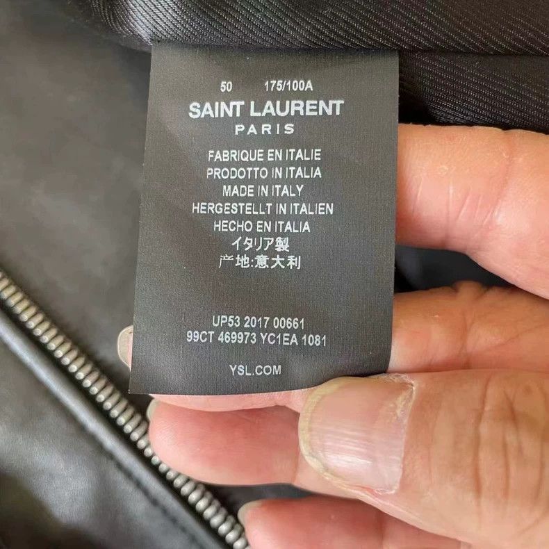 Saint Laurent Paris saint Laurent parisMetal logo L01 zipper motorcycle leathe Size US M / EU 48-50 / 2 - 4 Thumbnail