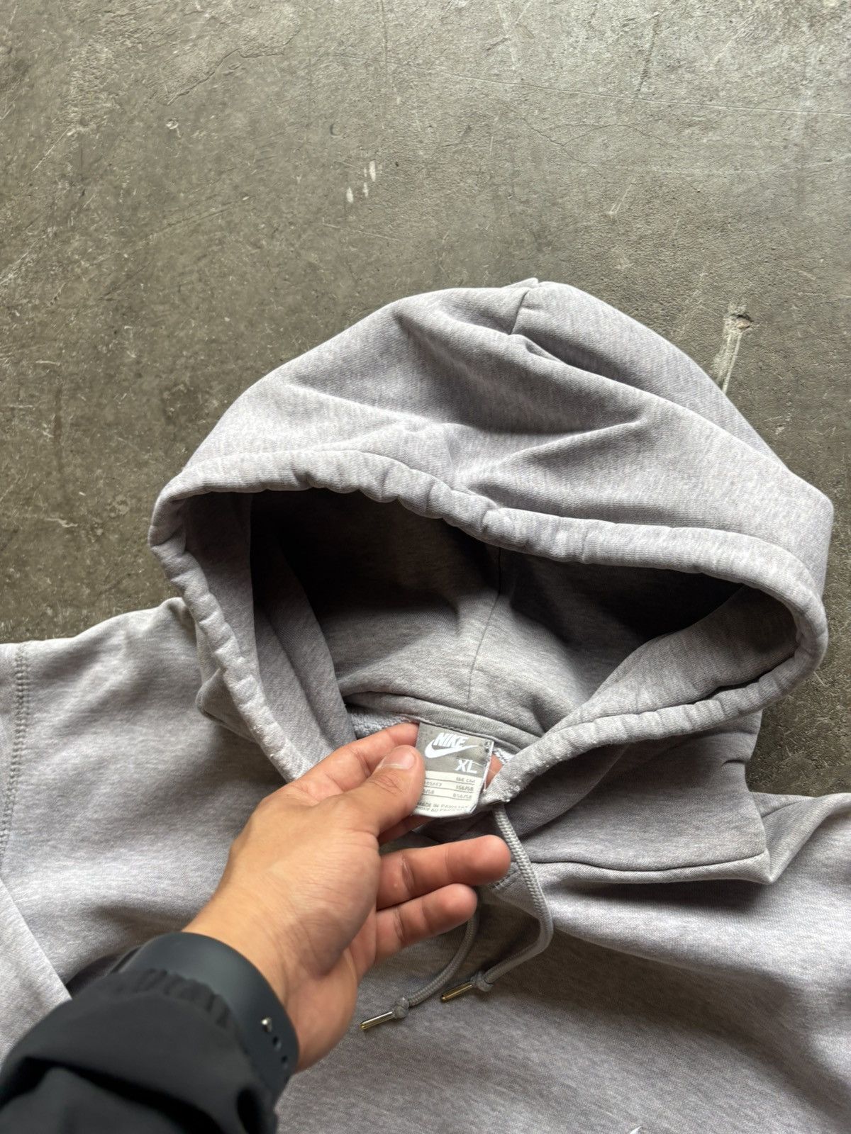 Nike Y2k Nike Gray Thick Hoodie Size US XL / EU 56 / 4 - 4 Thumbnail