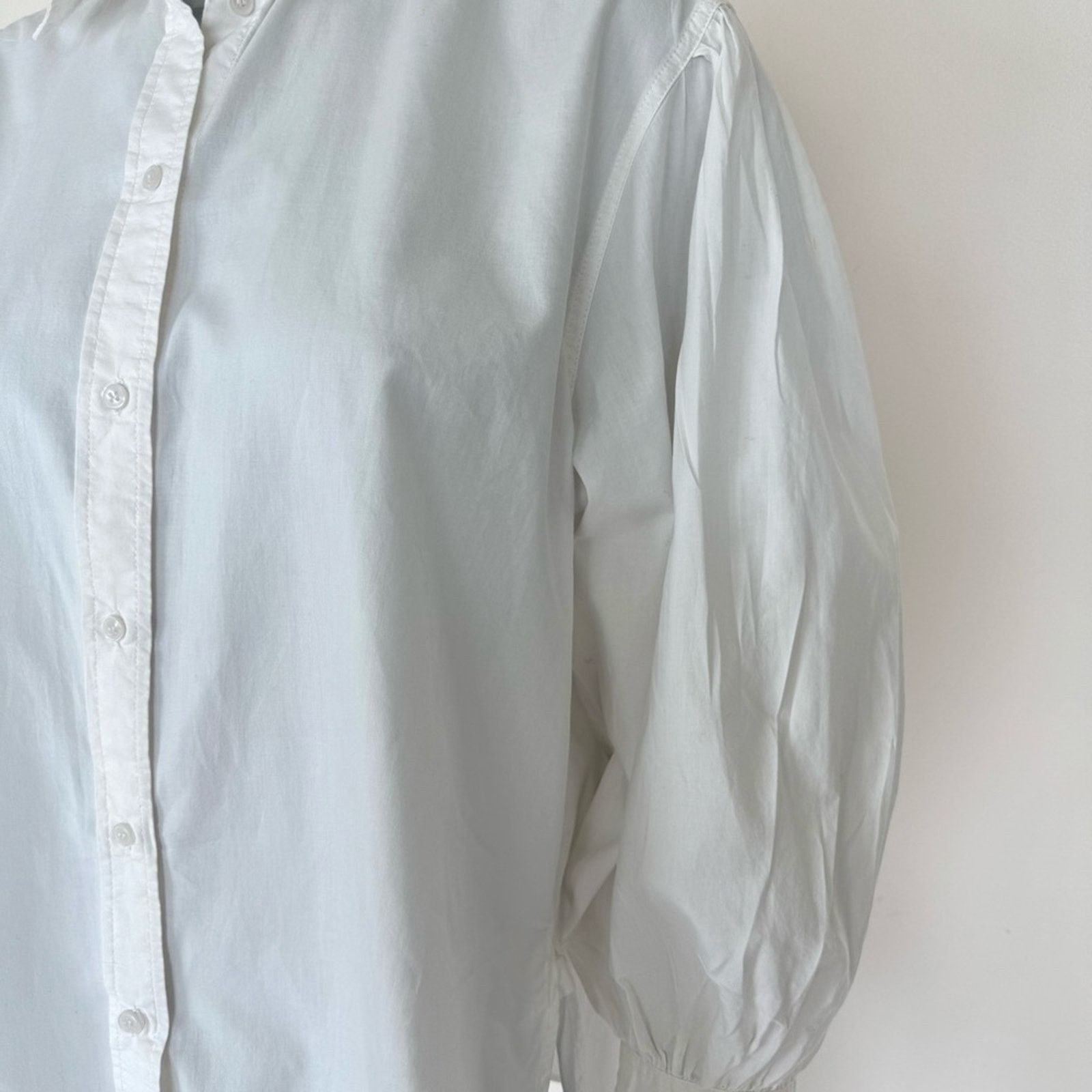 H&M H&M women white oversize cotton blouse size XS Size XS / US 0-2 / IT 36-38 - 2 Thumbnail