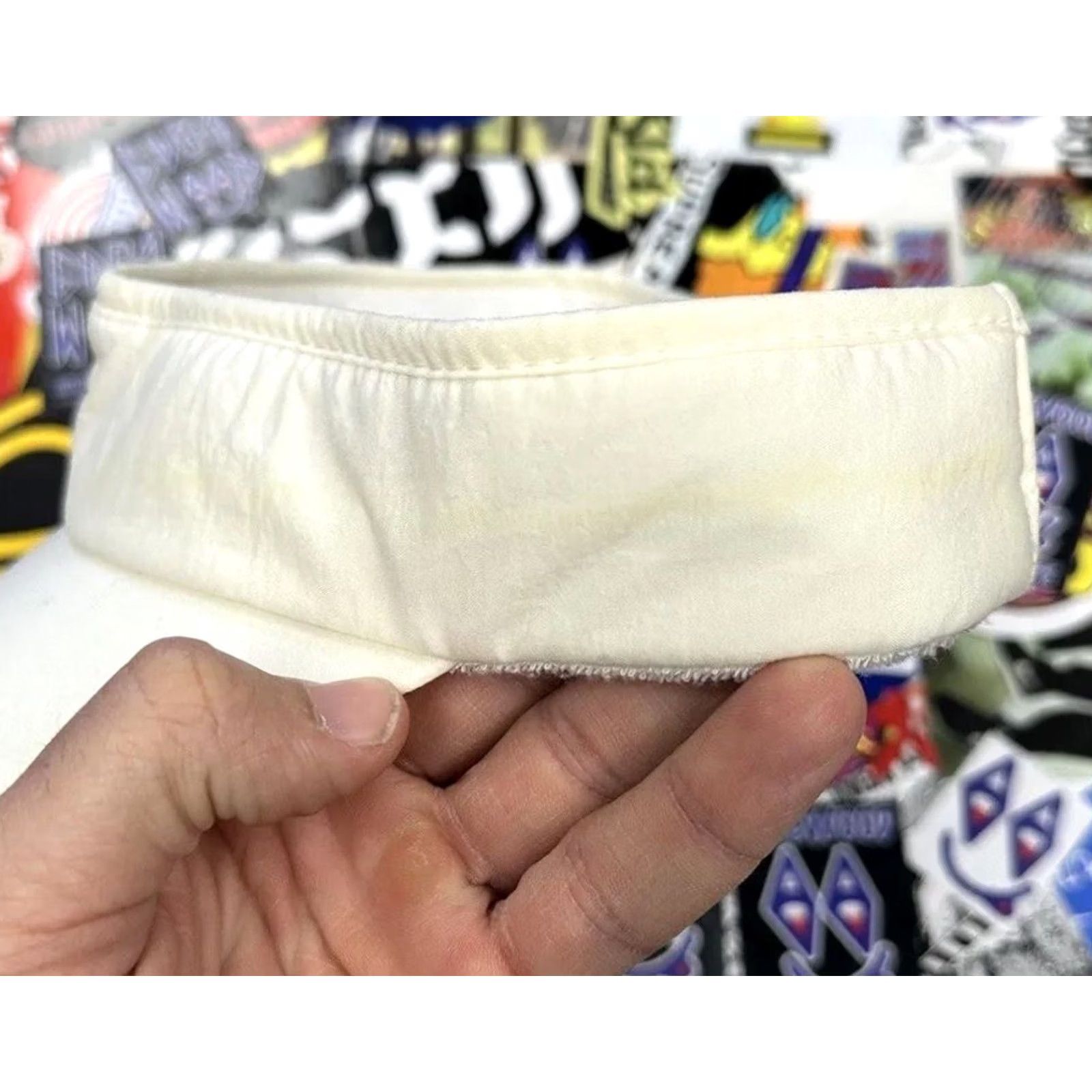 Nike VINTAGE Nike Swoosh Visor Half Hat White Adjustable Golf Embroidered Men Adults 90s Golf Sports Visor Accessories Size ONE SIZE - 5 Thumbnail
