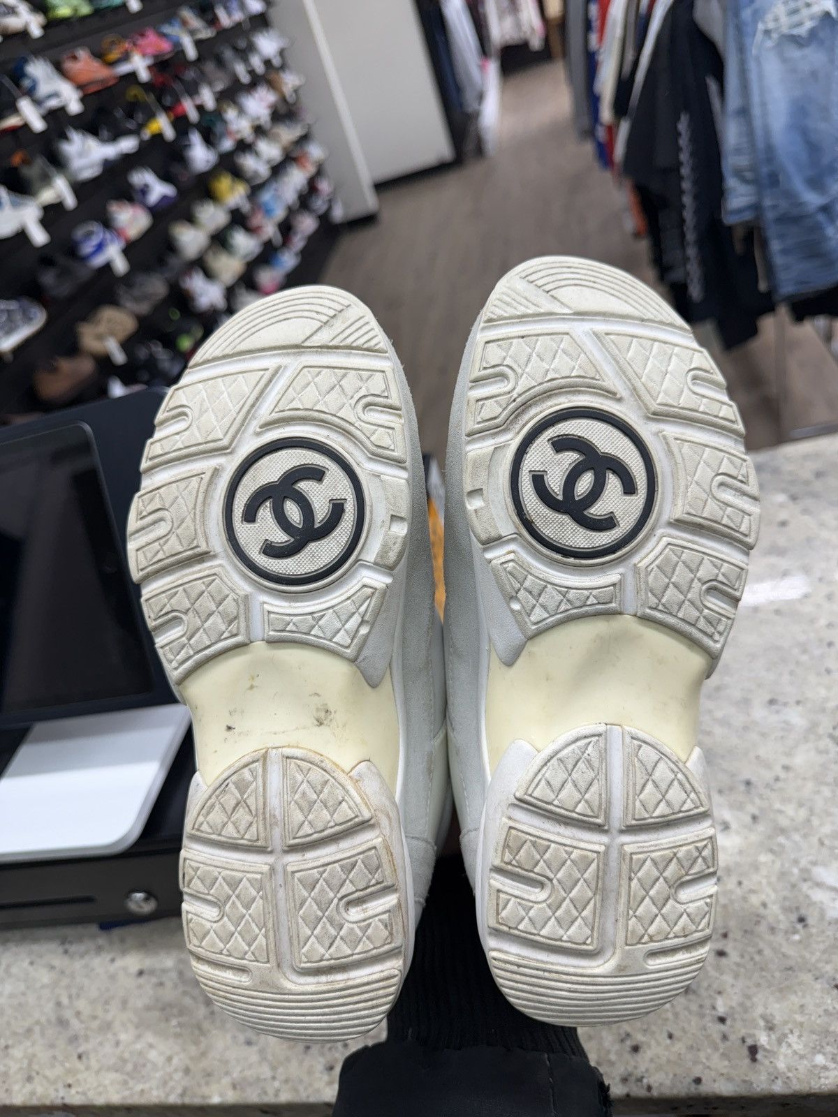 Chanel Chanel White Runners Size US 6.5 / IT 36.5 - 5 Thumbnail