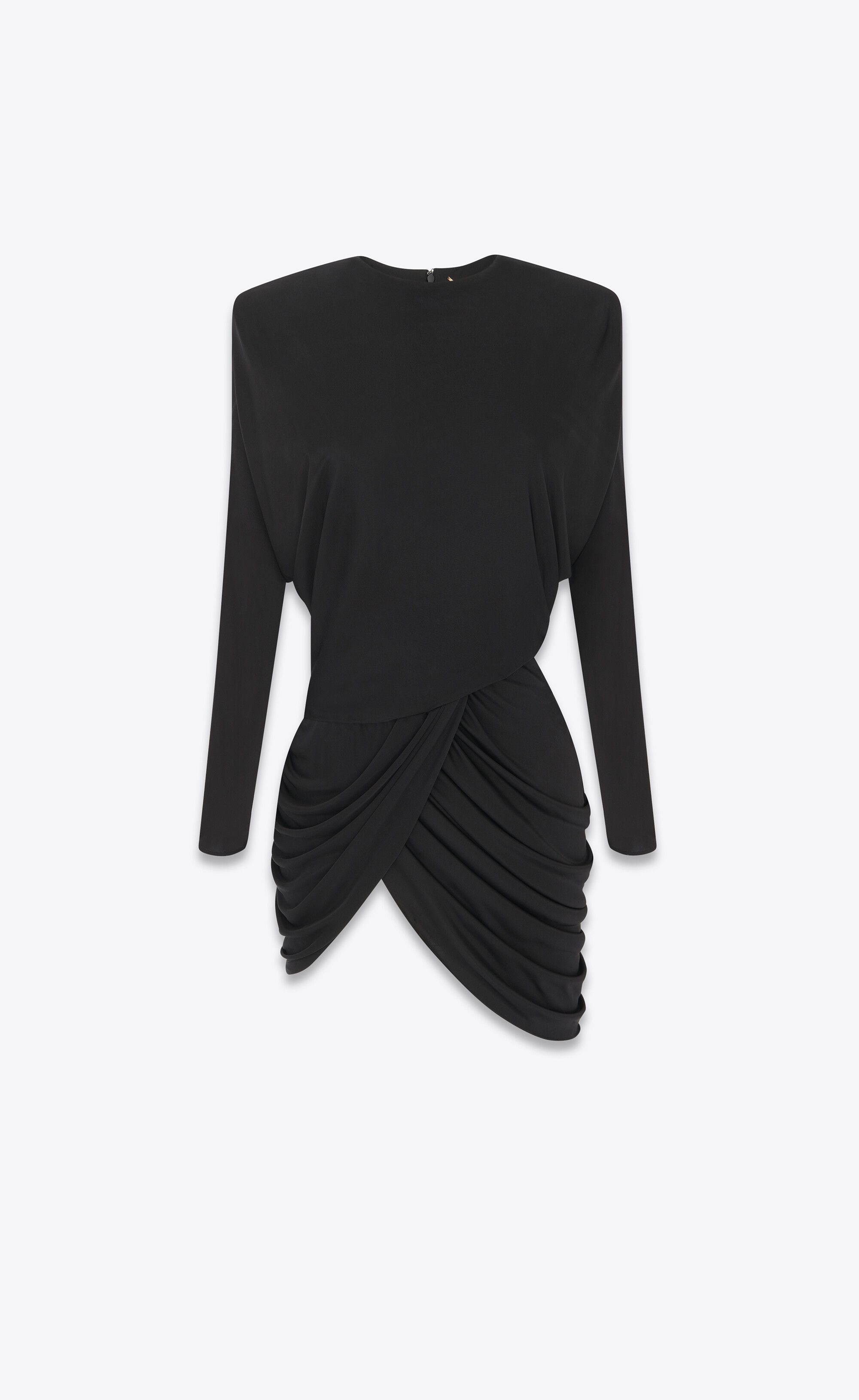 Saint Laurent Paris o1bcso1str1124 Dress in Black Size XL / US 12-14 / IT 48-50 - 1 Thumbnail