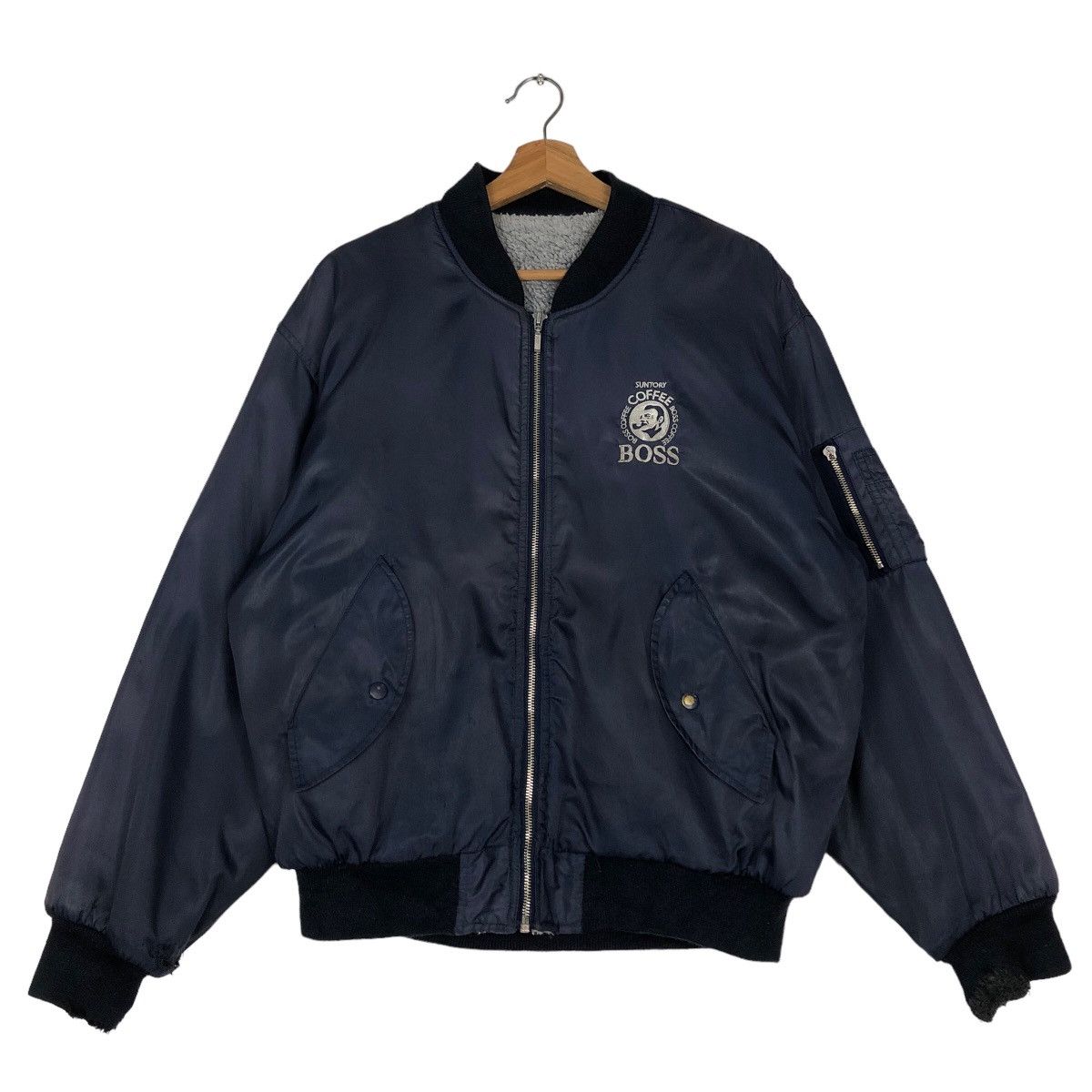 Japanese Brand 🔥90’s Vintage Bomber Jacket Suntory Coffee Boss Big Logo Size US M / EU 48-50 / 2 - 1 Thumbnail