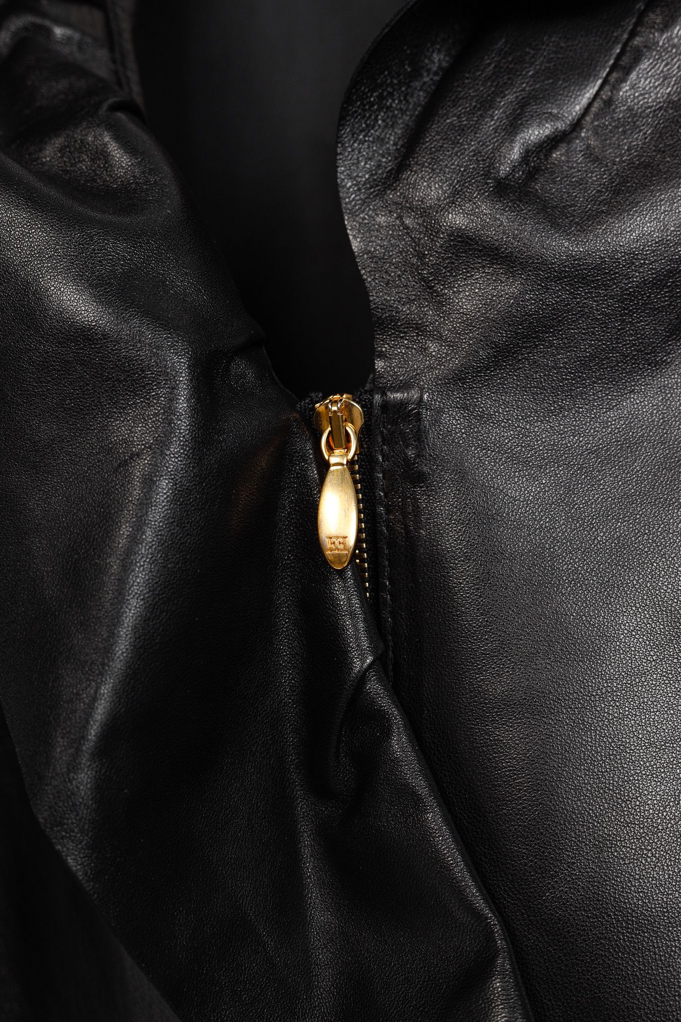 Escada Escada Luloo Black Leather Ruffle-Trim Jacket Size M / US 6-8 / IT 42-44 - 7 Thumbnail