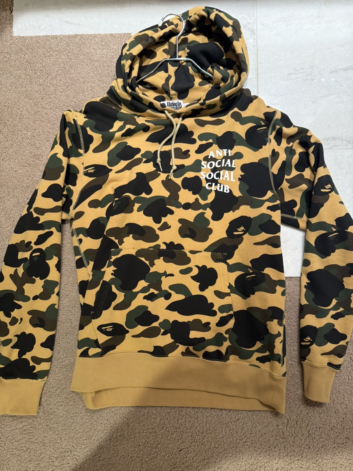 Anti Social Social Club × Bape BAPE X ASSC 1st CAMO RARE HOODIE WORN 2x Size US XL / EU 56 / 4 - 3 Thumbnail
