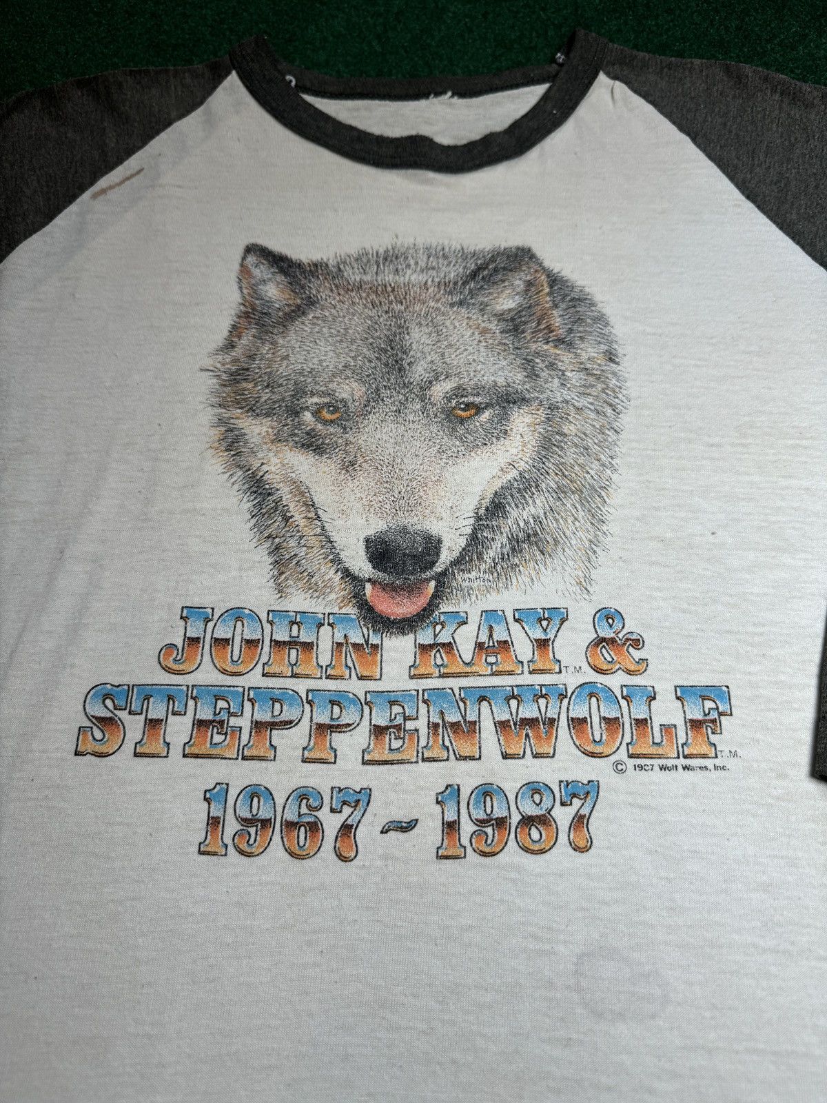Band Tees × Vintage Vtg 80s RARE John Kay And Steppenwolf Raglan Band T Shirt Size US L / EU 52-54 / 3 - 2 Thumbnail