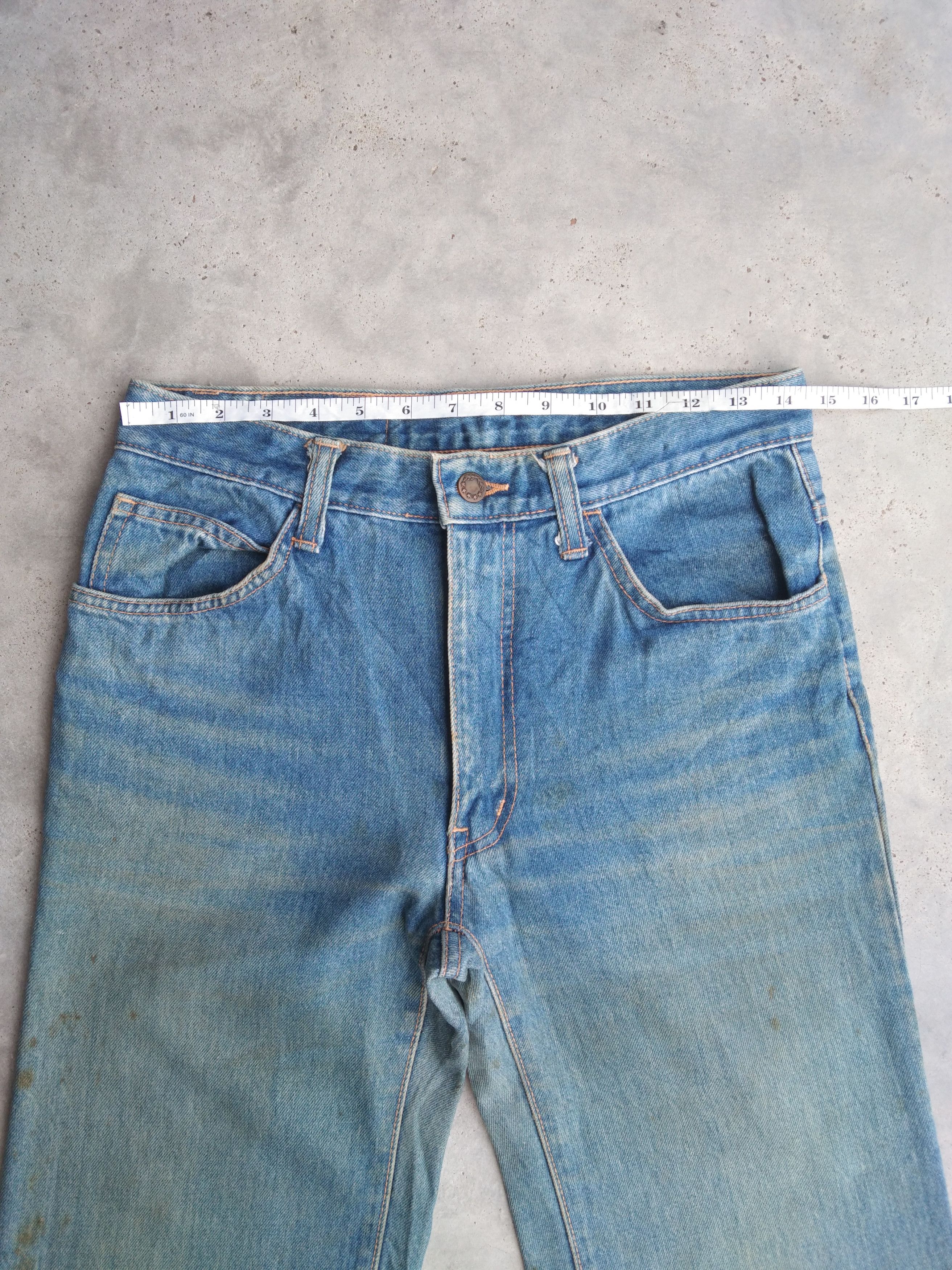 Japanese Brand Vintage Wingler Dirty Rusty Straight Distressed Jeans 29x32 Size US 29 - 7 Thumbnail