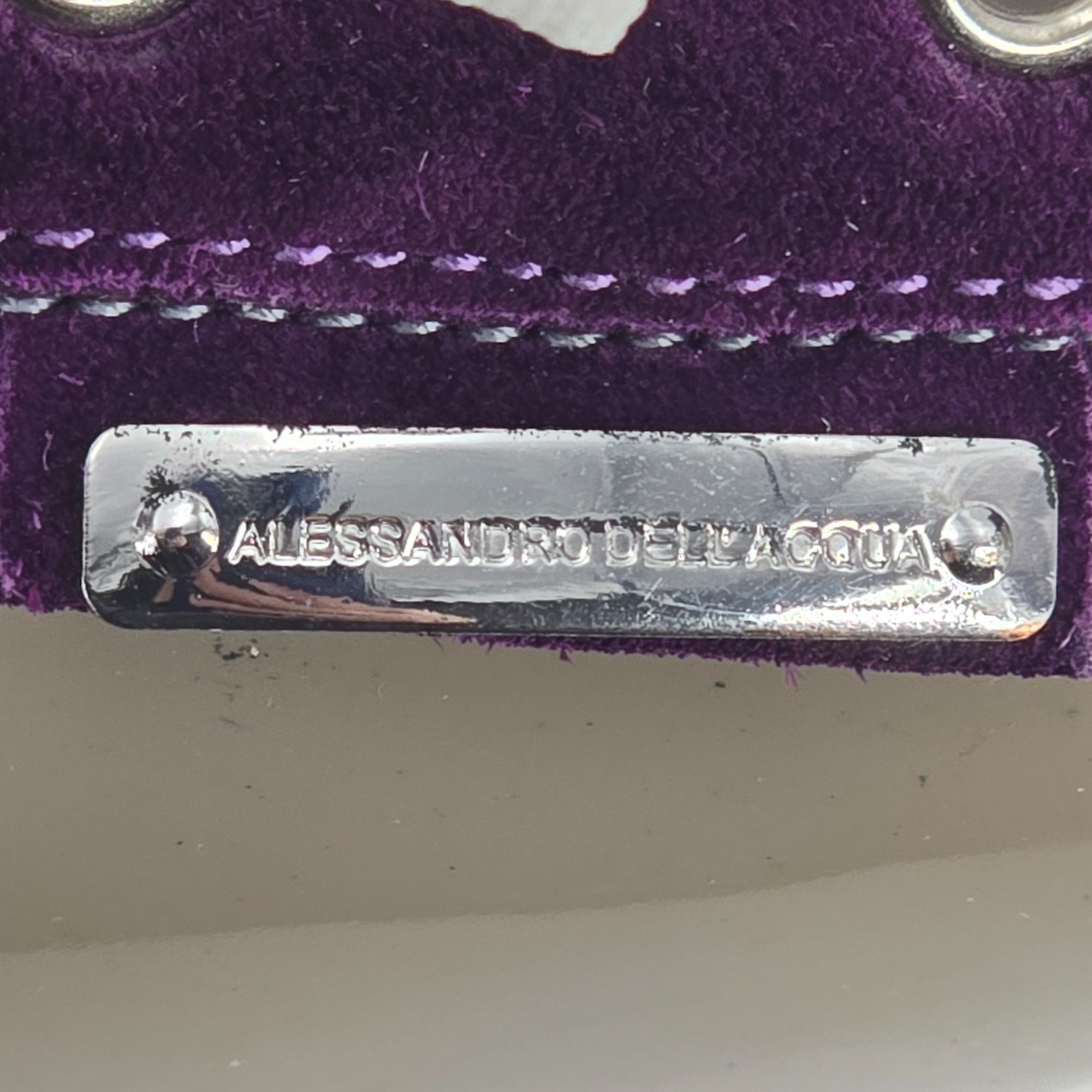 Alessandro Dell'acqua Alessandro Dell'Acqua Mens 9.5 White Tan Purple Patent Leath Size US 9.5 / EU 42-43 - 9 Thumbnail