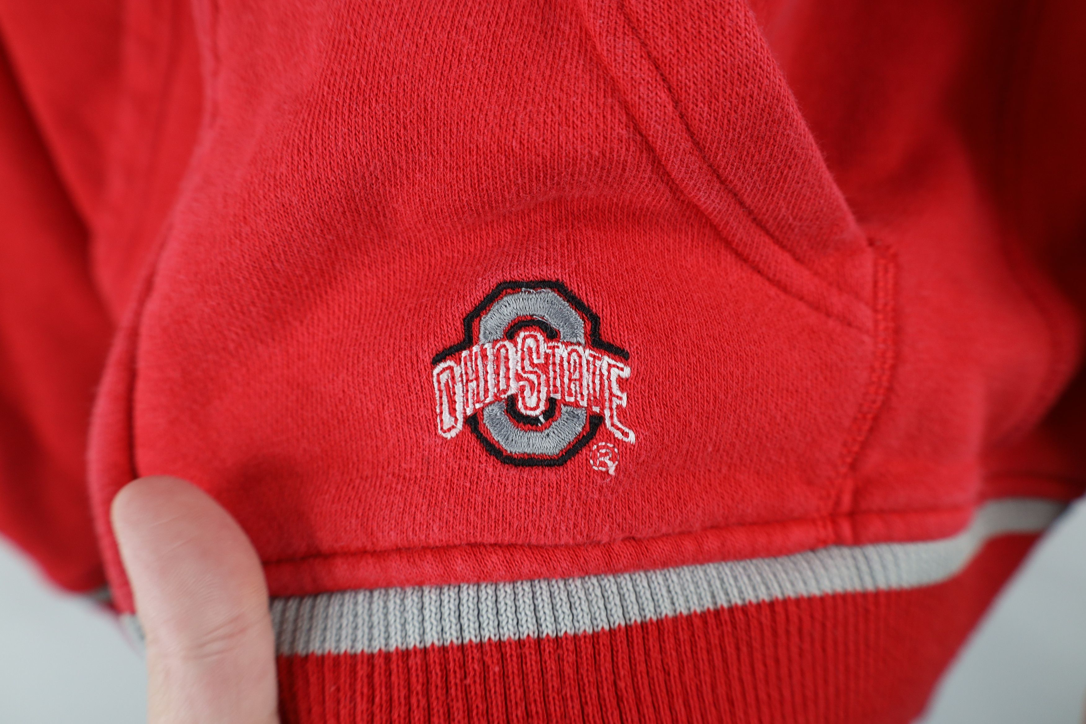 Nike × Vintage Vintage Nike Mini Swoosh Ohio State University Zip Hoodie Size XL / US 12-14 / IT 48-50 - 6 Thumbnail