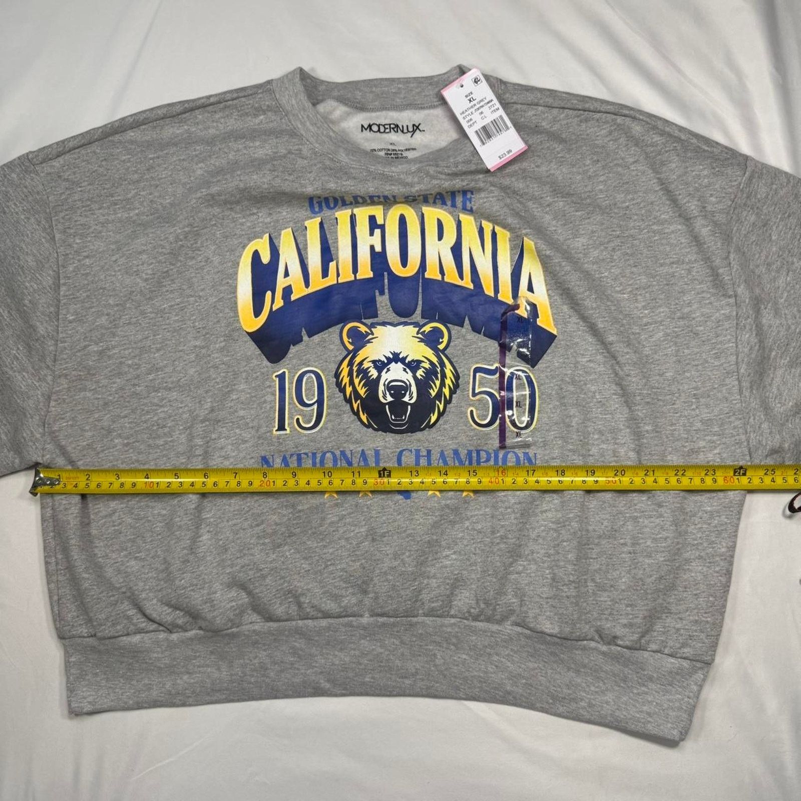 Fabletics Women's California Champs Cropped Fleece Graphic Sweatshirt Size XL / US 12-14 / IT 48-50 - 4 Thumbnail