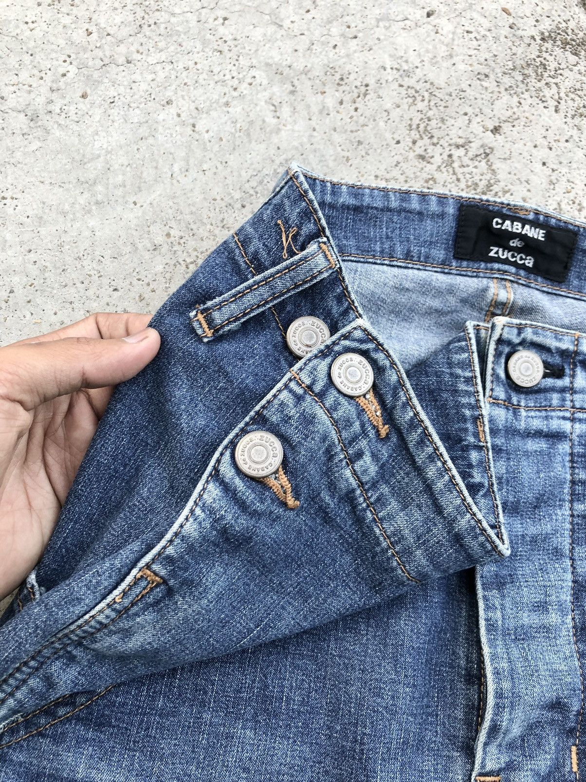 CABANE de ZUCCa WASHED BLUE DENIM Size US 30 / EU 46 - 8 Thumbnail