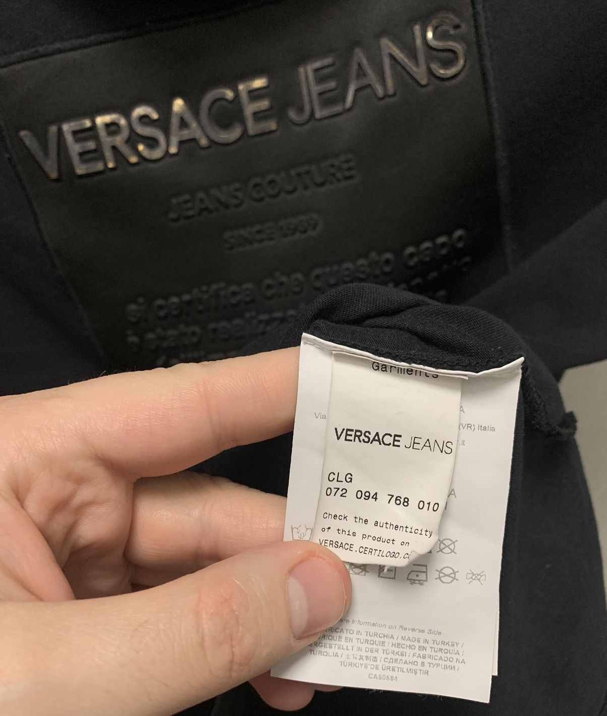 Versace Jeans Couture Versace jeans black t-shirt box logo M size Size US M / EU 48-50 / 2 - 6 Thumbnail