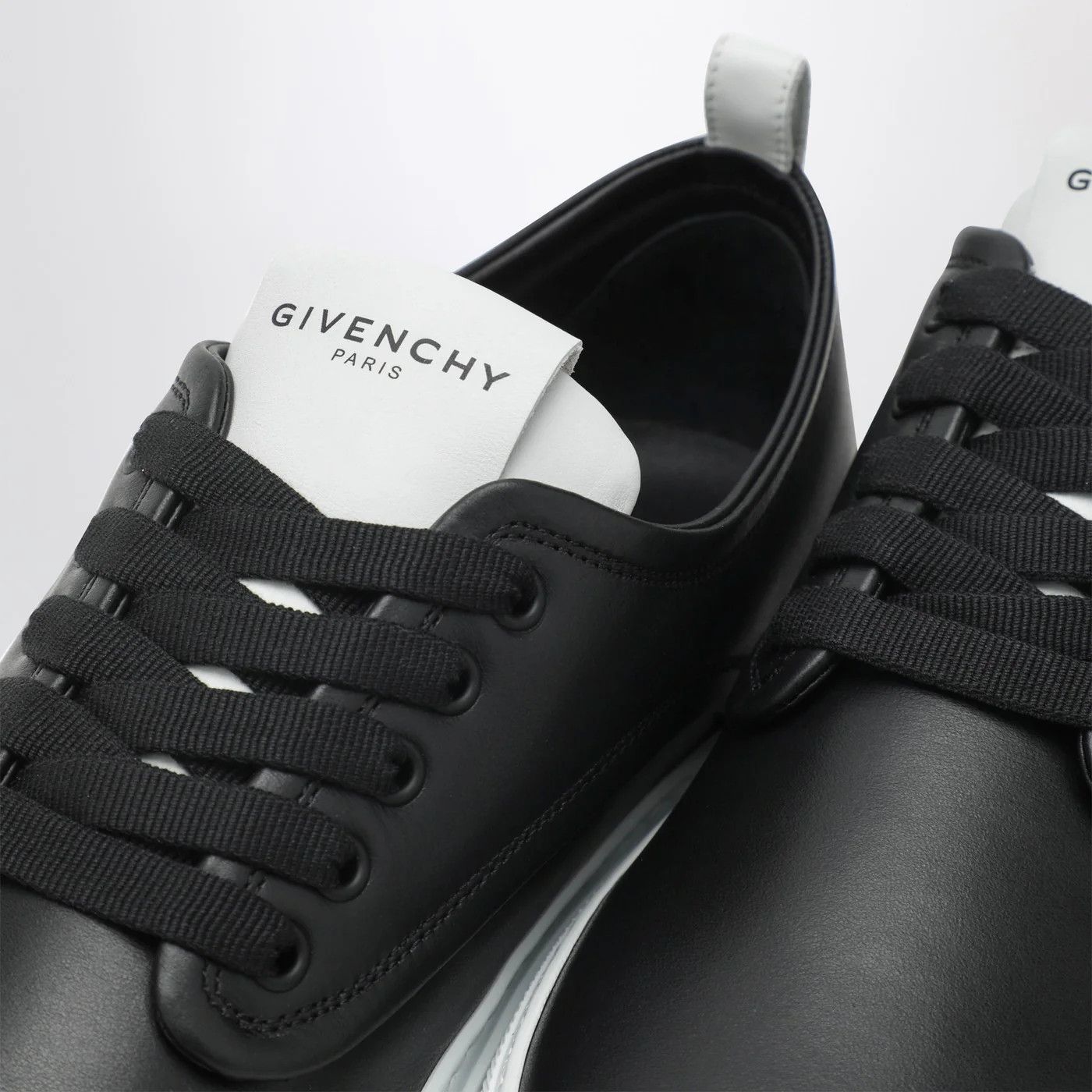 Givenchy o1d2blof0426 Leather New City Low-Top Sneakers in Black Size US 11 / EU 44 - 5 Thumbnail