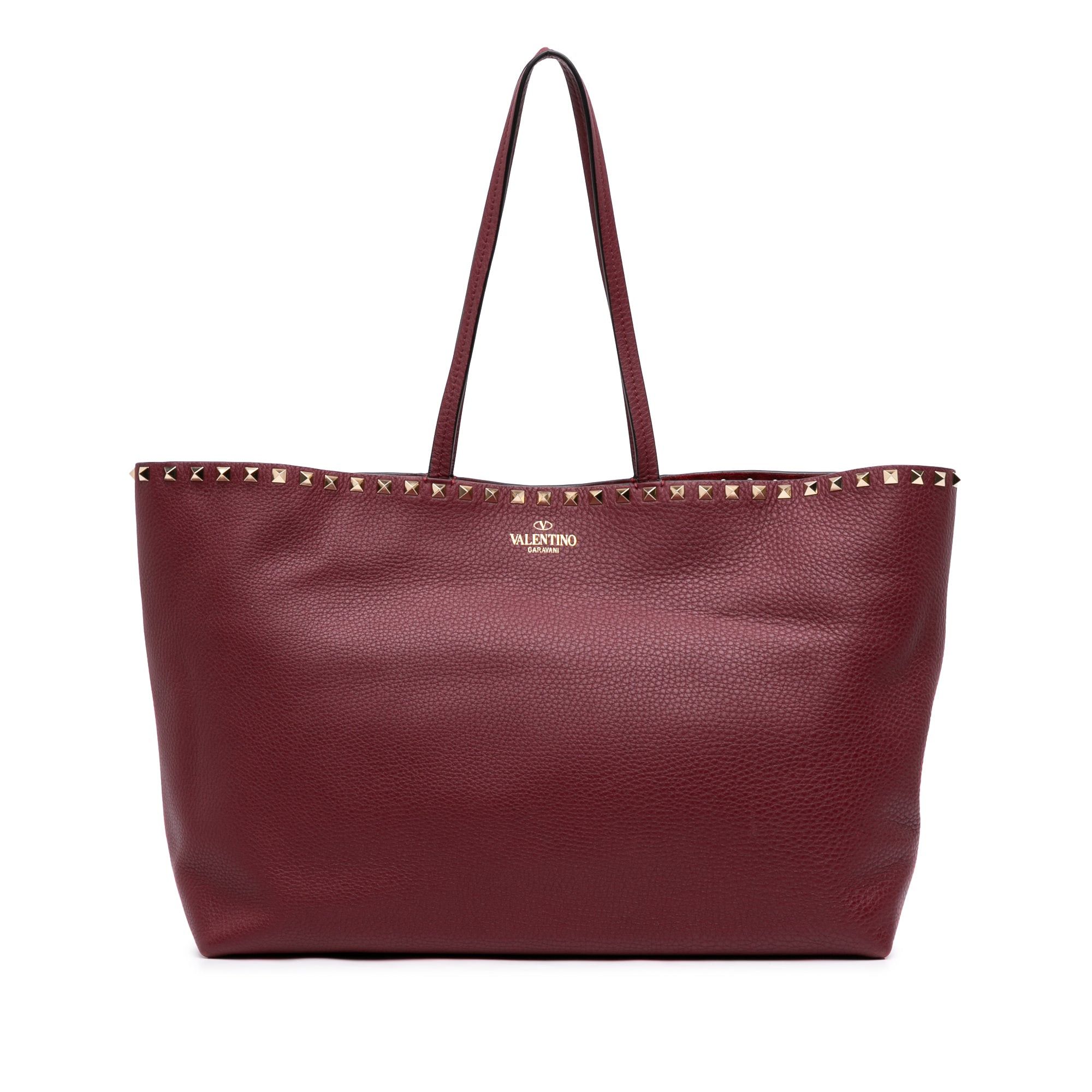 Valentino Grained Calfskin Rockstud Shopper Tote Size ONE SIZE - 1 Thumbnail