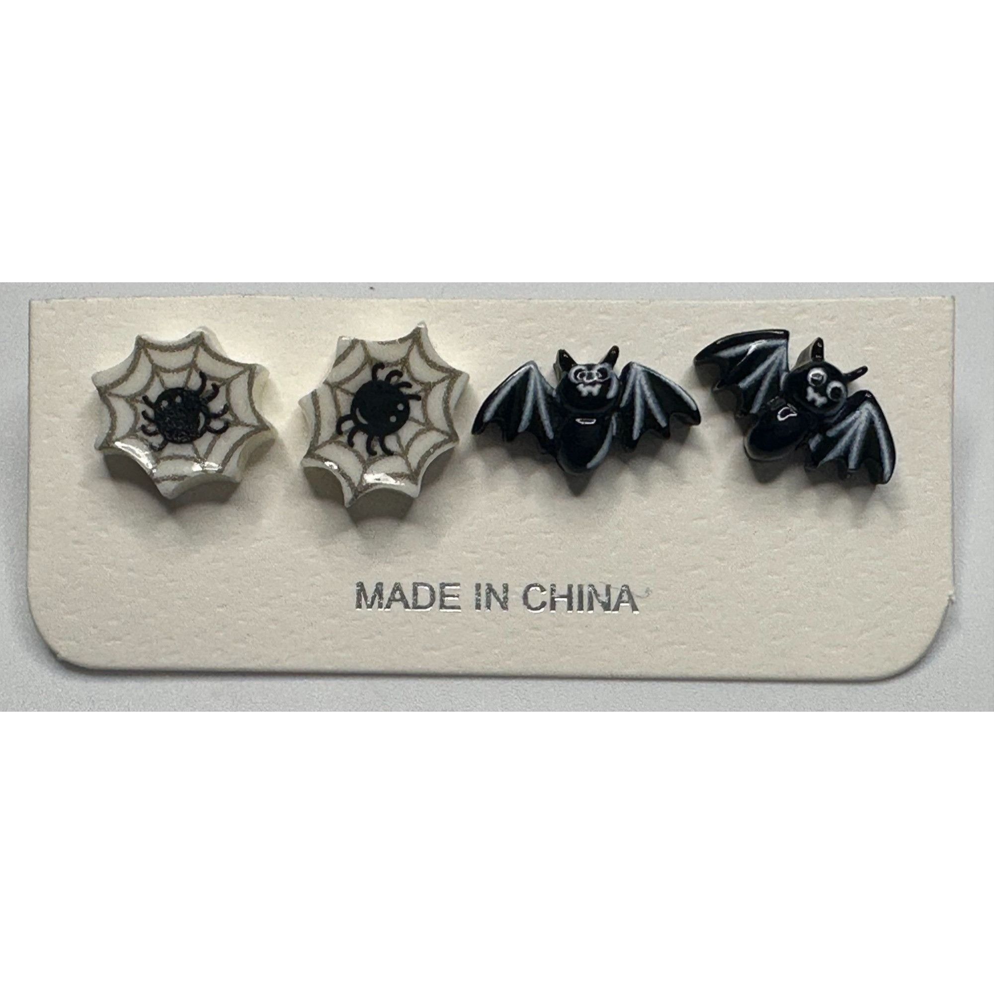 Other Two Pairs of Women's Halloween Earrings (1 Bat Pair and 1 Sp Size ONE SIZE - 1 Thumbnail