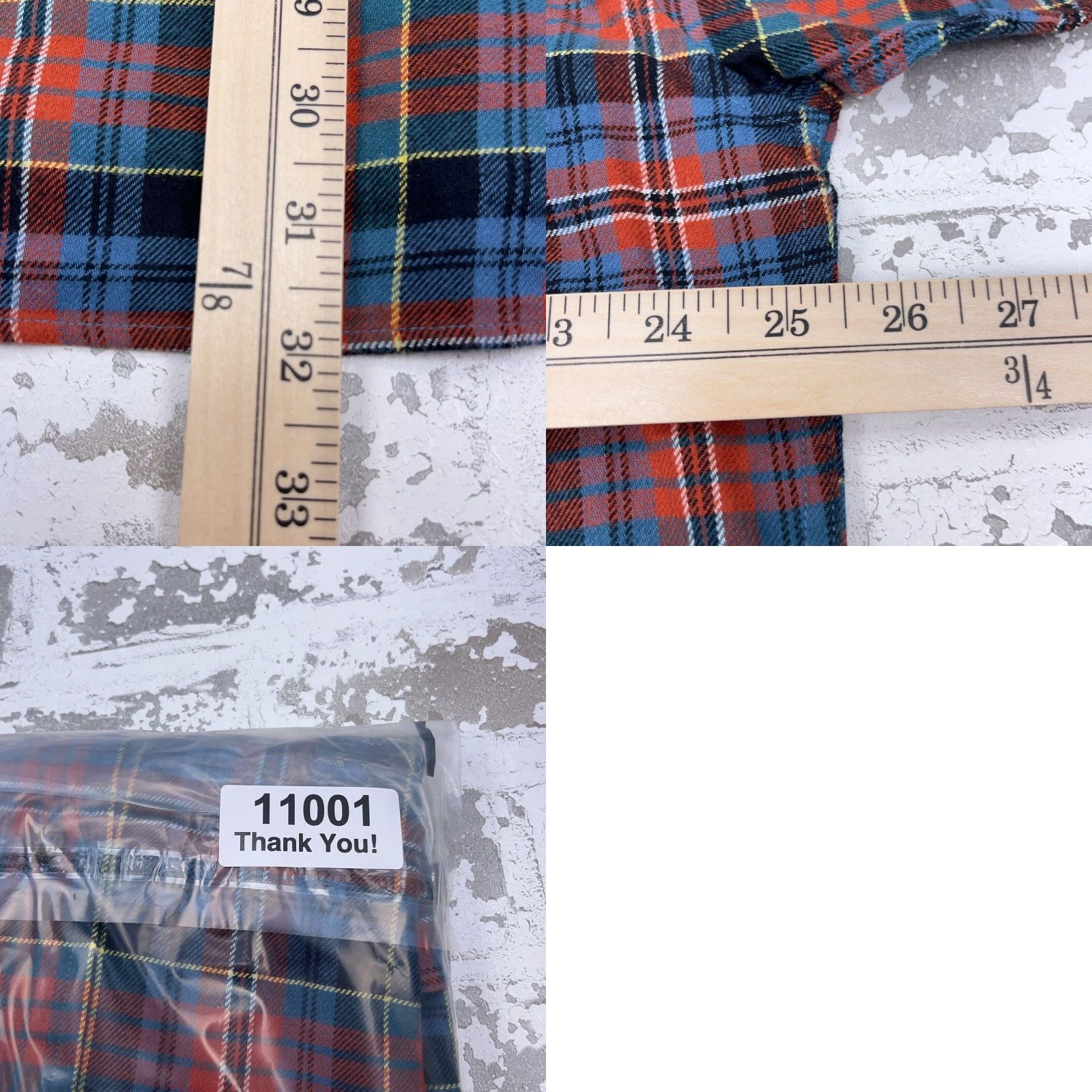Brooks Brothers Brooks Brothers Shirt Men Large Orange Blue Flannel Button Up Plaid 346 Dress Size 42R - 8 Thumbnail