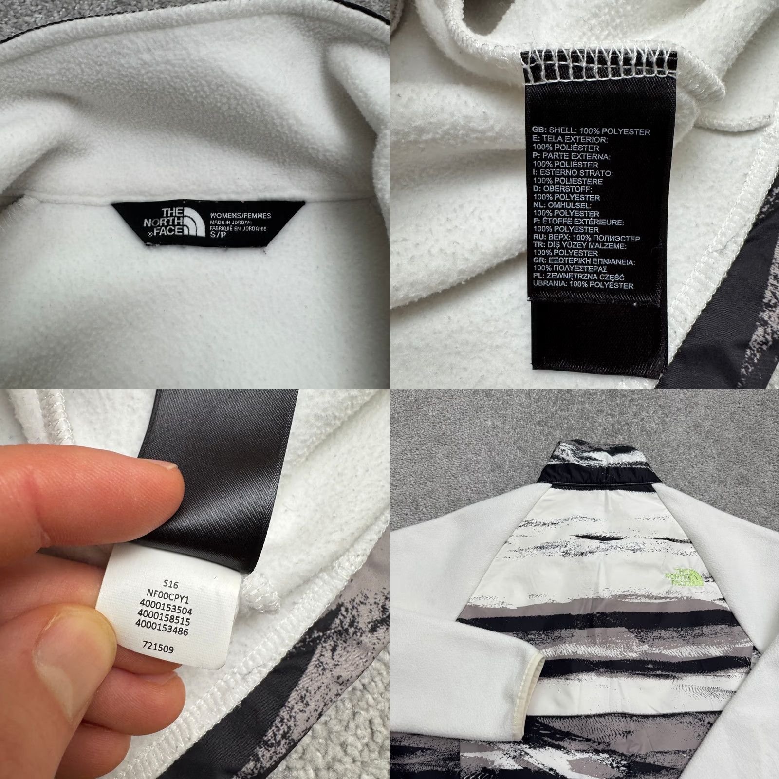 The North Face The North Face Jacket Womens Small Black White BrushStroke Fleece Full Zip Agave Size S / US 4 / IT 40 - 8 Thumbnail