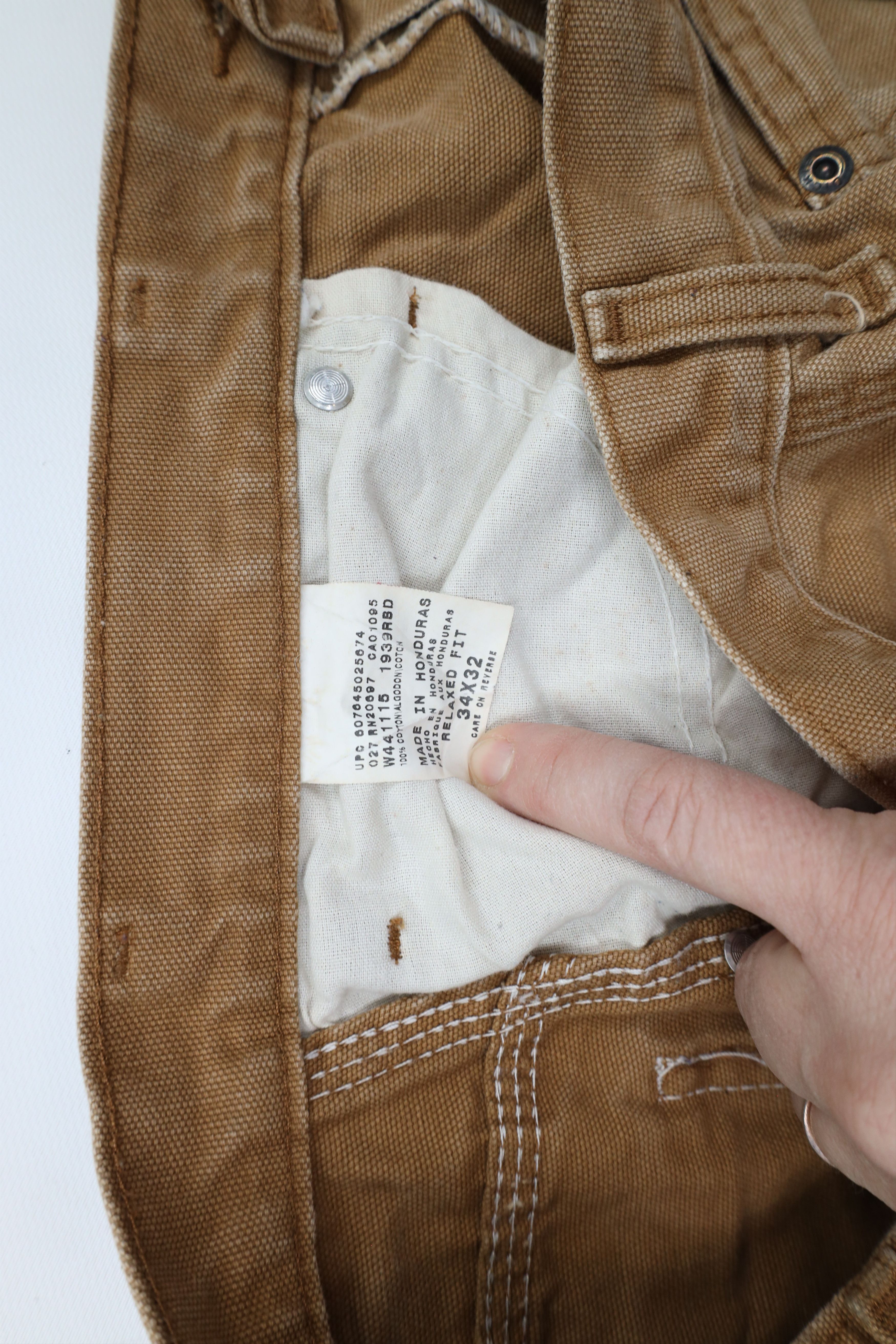 Dickies × Vintage Vintage Y2K Dickies Relaxed Canvas Wide Leg Dungaree Pants Size US 34 / EU 50 - 10 Thumbnail