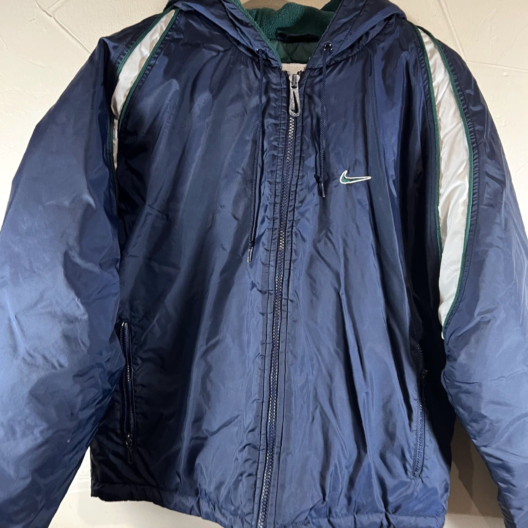 Nike VINTAGE Nike Puffer Jacket Mens Size M Blue Quilted Liner 8-10 Polyester Jacket Size US M / EU 48-50 / 2 - 2 Thumbnail