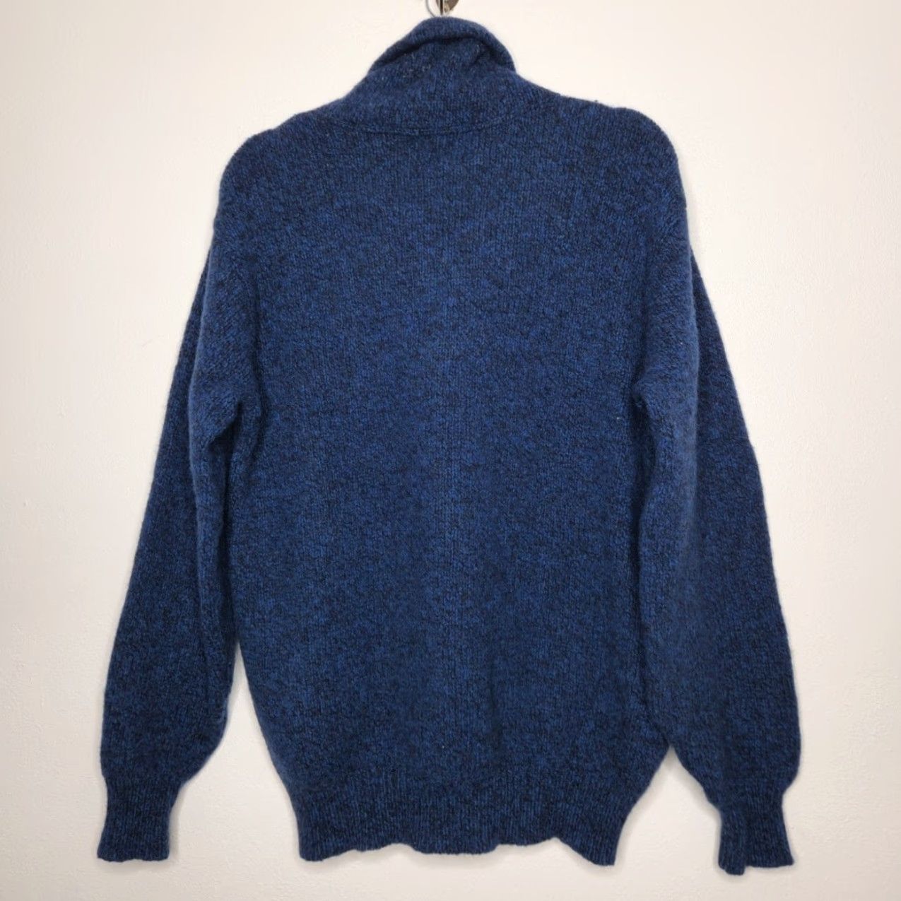 Vintage VINTAGE Cabela's Wool Hunt Fish Sweater Blue Knit 90s Grandpa Large Tall Mens Pullover Knit Size US L / EU 52-54 / 3 - 4 Thumbnail