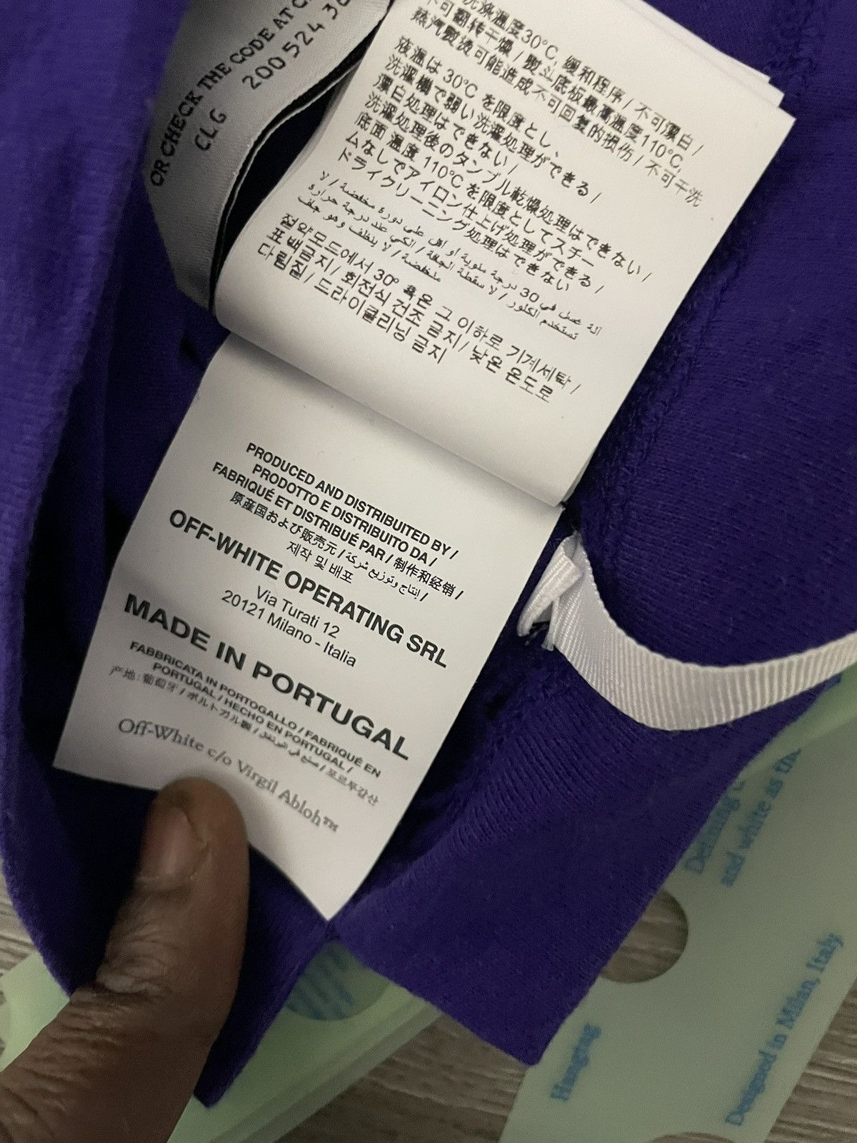 Off-White Purple off-white over-sized t-shirt Size US M / EU 48-50 / 2 - 1 Thumbnail