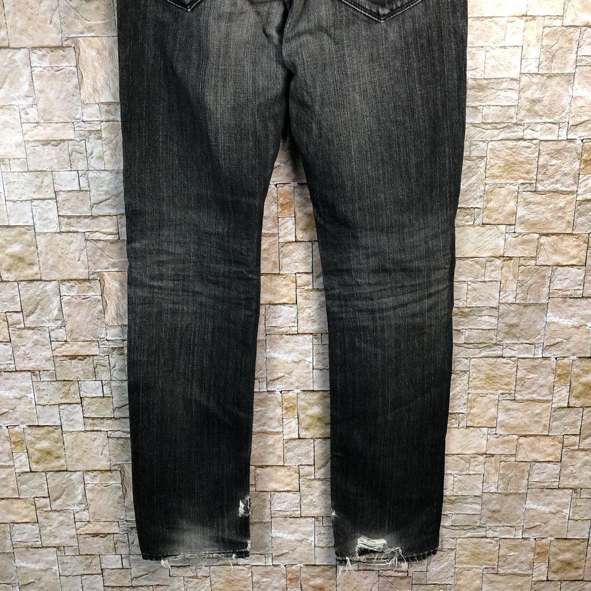 Japanese Brand Uniqlo vintage Jeans faded Black Denim Pants #A131 Size US 32 / EU 48 - 17 Thumbnail