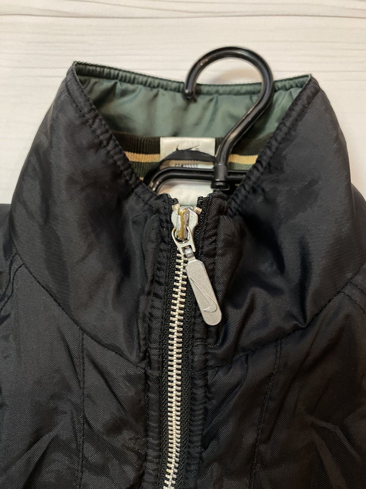 Nike × Vintage Vintage 90’s Nike drill Big Swoosh puffer jacket Size US S / EU 44-46 / 1 - 6 Thumbnail