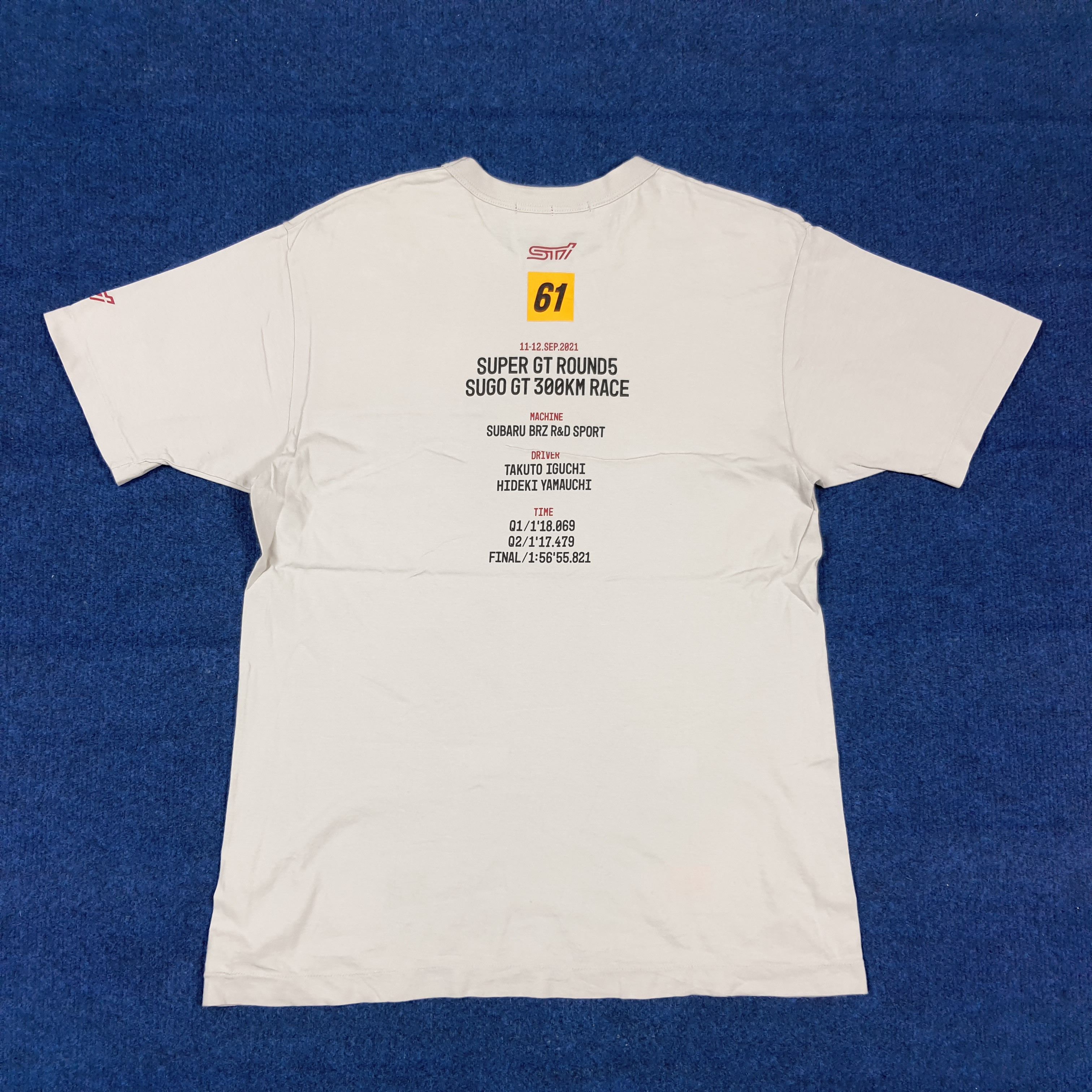 Vintage Vintage Subaru STI Super SUGO GT 300 Racing T-Shirt C285N53 Size US M / EU 48-50 / 2 - 4 Thumbnail