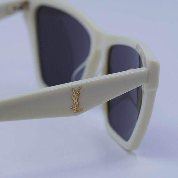Saint Laurent Paris Saint Laurent SL M103 007 Sunglasses Ivory Cat Eye Frame, Bl Size ONE SIZE - 11 Thumbnail
