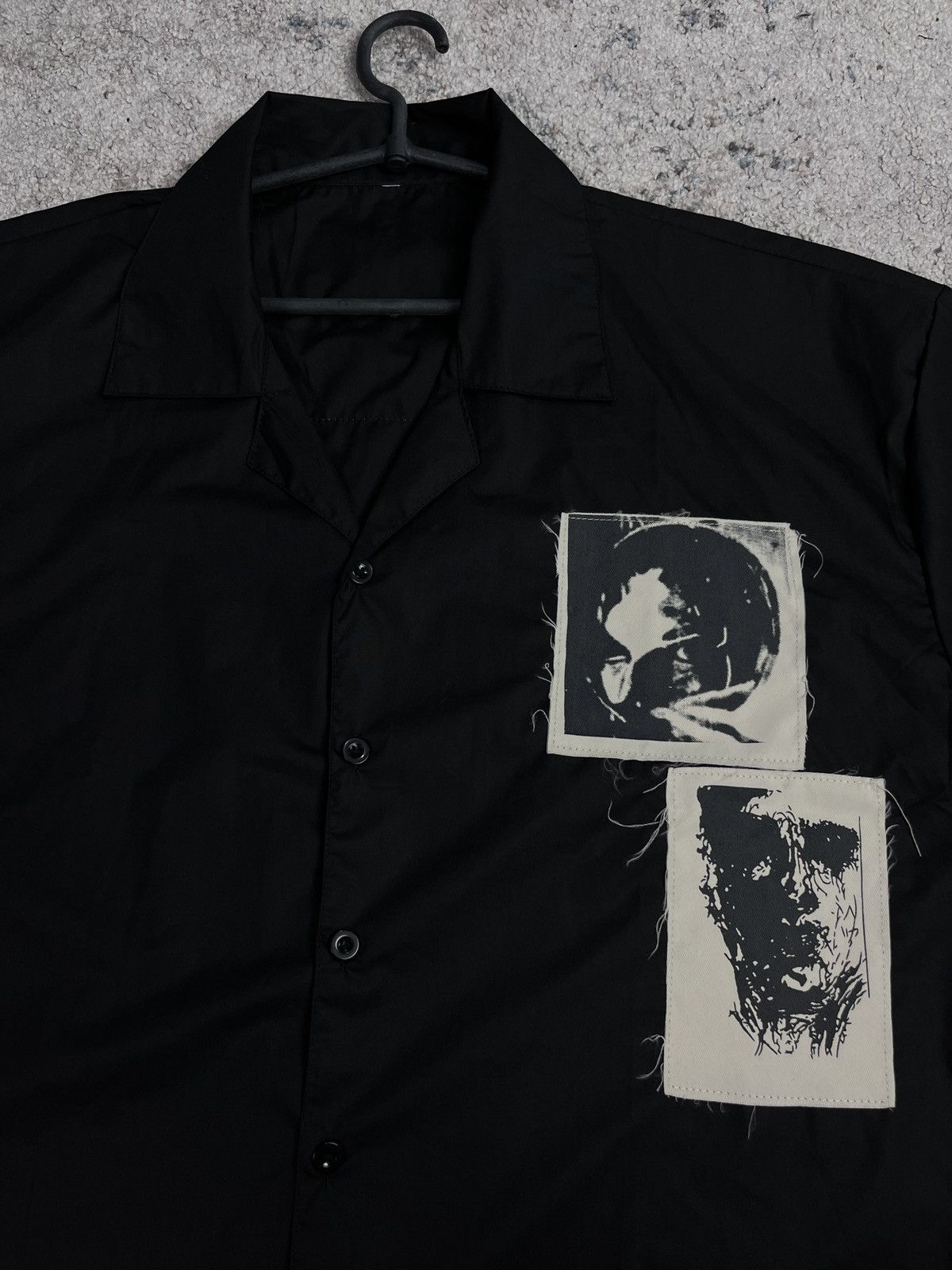 Designer GOTHIC ART DISTRESSED PATCHES SHIRT - LOT 01 Size US XL / EU 56 / 4 - 5 Thumbnail
