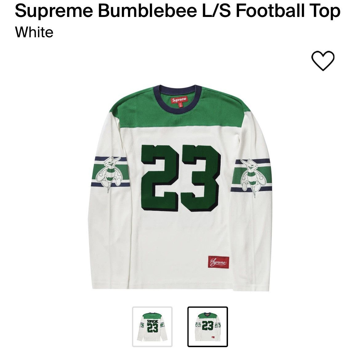 Supreme Supreme bumblebee L/S football top | Grailed