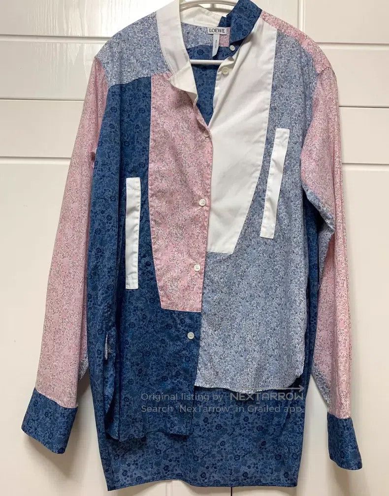 Loewe Loewe Patchwork irregular collar shirt, size S Size S / US 4 / IT 40 - 4 Thumbnail