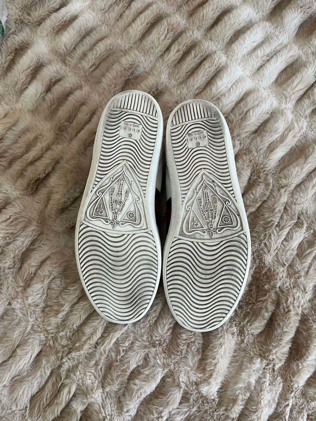 Gucci Gucci Ace Crystal Snake Sneakers Size US 7.5 / IT 37.5 - 8 Thumbnail