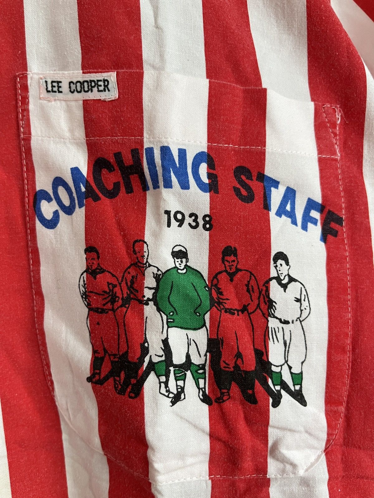 Other 1938 Vintage Red White Striped Lee Cooper Coach Staff Shirt Size US M / EU 48-50 / 2 - 5 Thumbnail