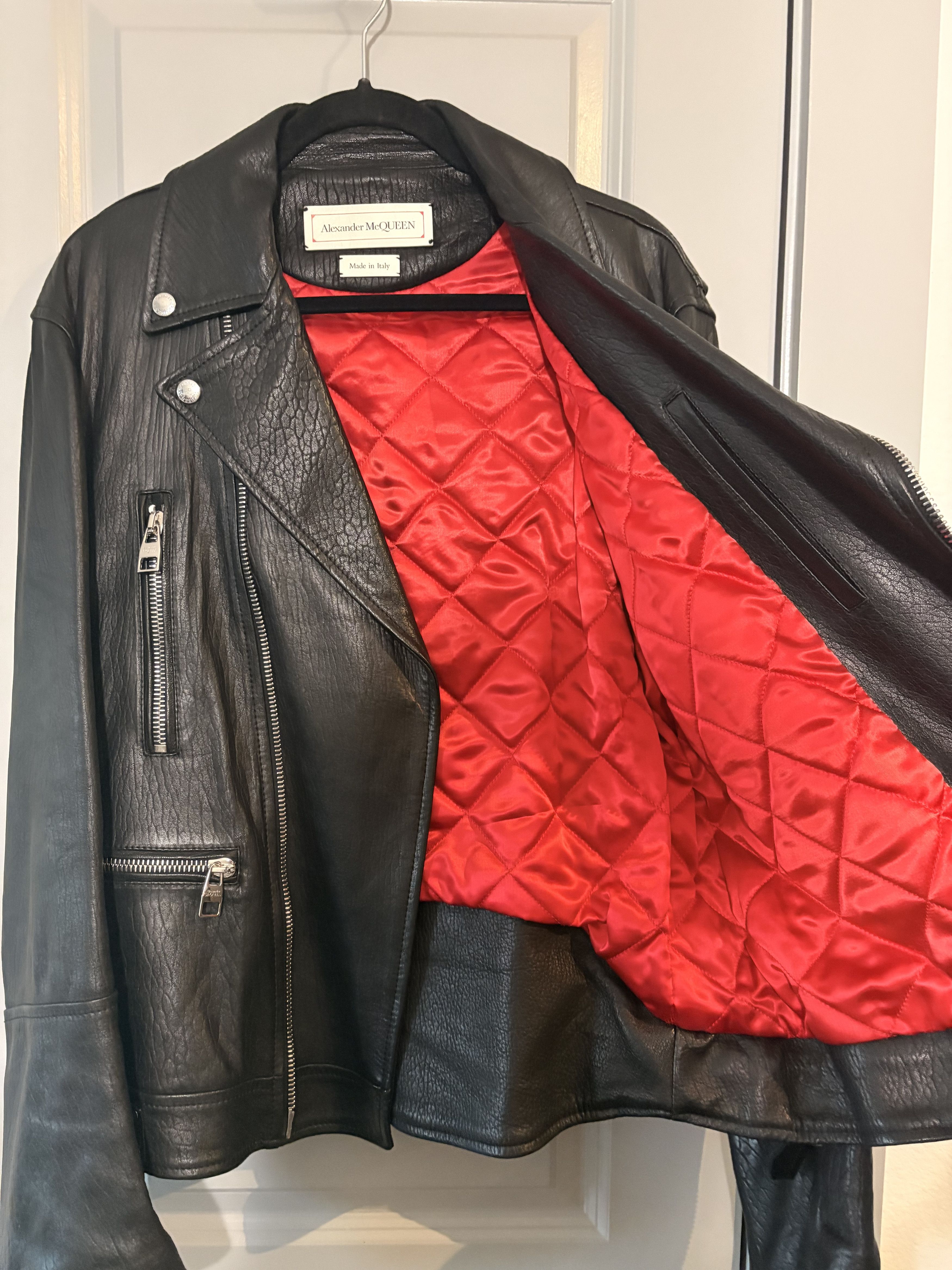 Alexander McQueen Alexandewr McQueen 2024 Classic Leather Biker Jacket Size US L / EU 52-54 / 3 - 8 Thumbnail
