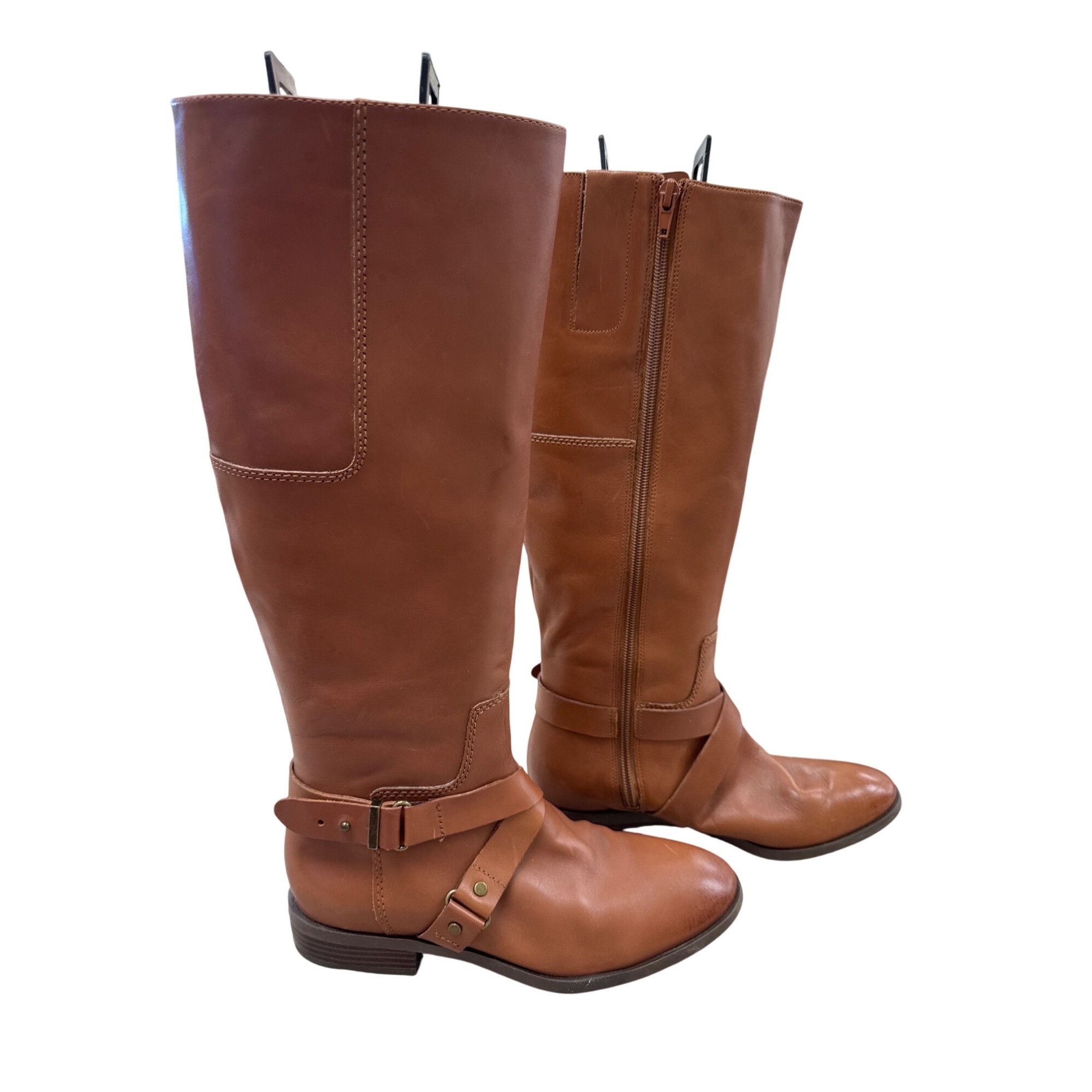Nine West Nine West Womens Brown Knee-High Riding Leather Boots 6.5M S Size US 6.5 / IT 36.5 - 5 Thumbnail