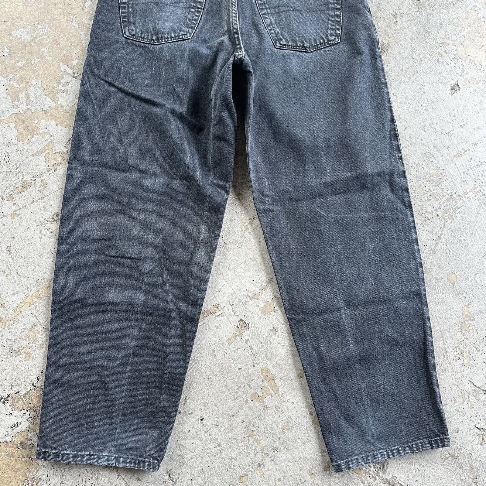 Anchor Blue × Vintage Vintage Anchor Blue Faded Black Loose Denim Jeans 36x30 Size US 36 / EU 52 - 6 Thumbnail