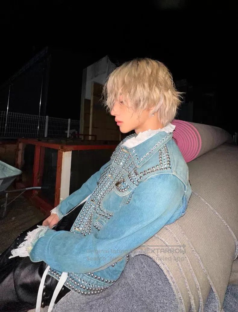 Saint Laurent Paris Saint Laurent Paris Crystal and Diamond Studs Denim Jacket Size US XS / EU 42 / 0 - 7 Thumbnail