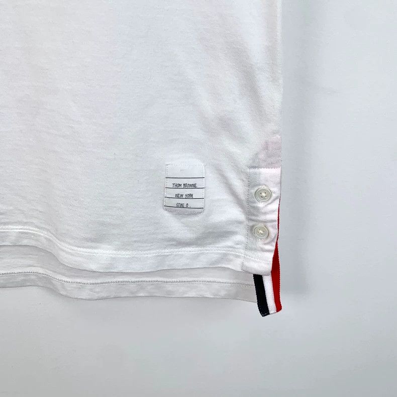 Thom Browne Thom Browne size0 White satin colored striped cotton round Size US XS / EU 42 / 0 - 4 Thumbnail