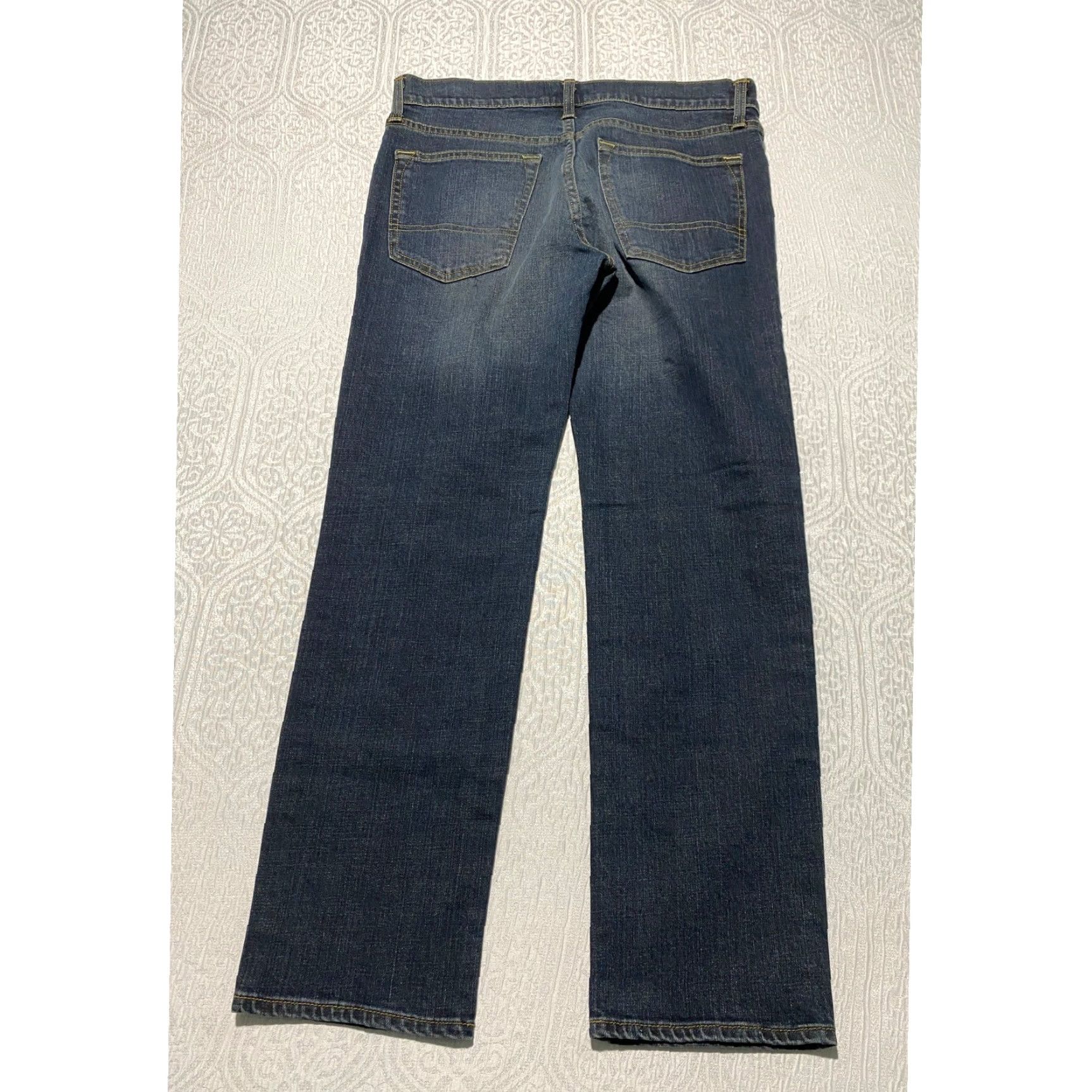 Vintage Arizona Jean Co Jeans Mens 33x29 Skinny Dark Wash Stretch Denim Cotton Blend Regular Inseam 29 Button Zip 5-Pocket Solid Blue Mexico Size US 33 - 2 Thumbnail