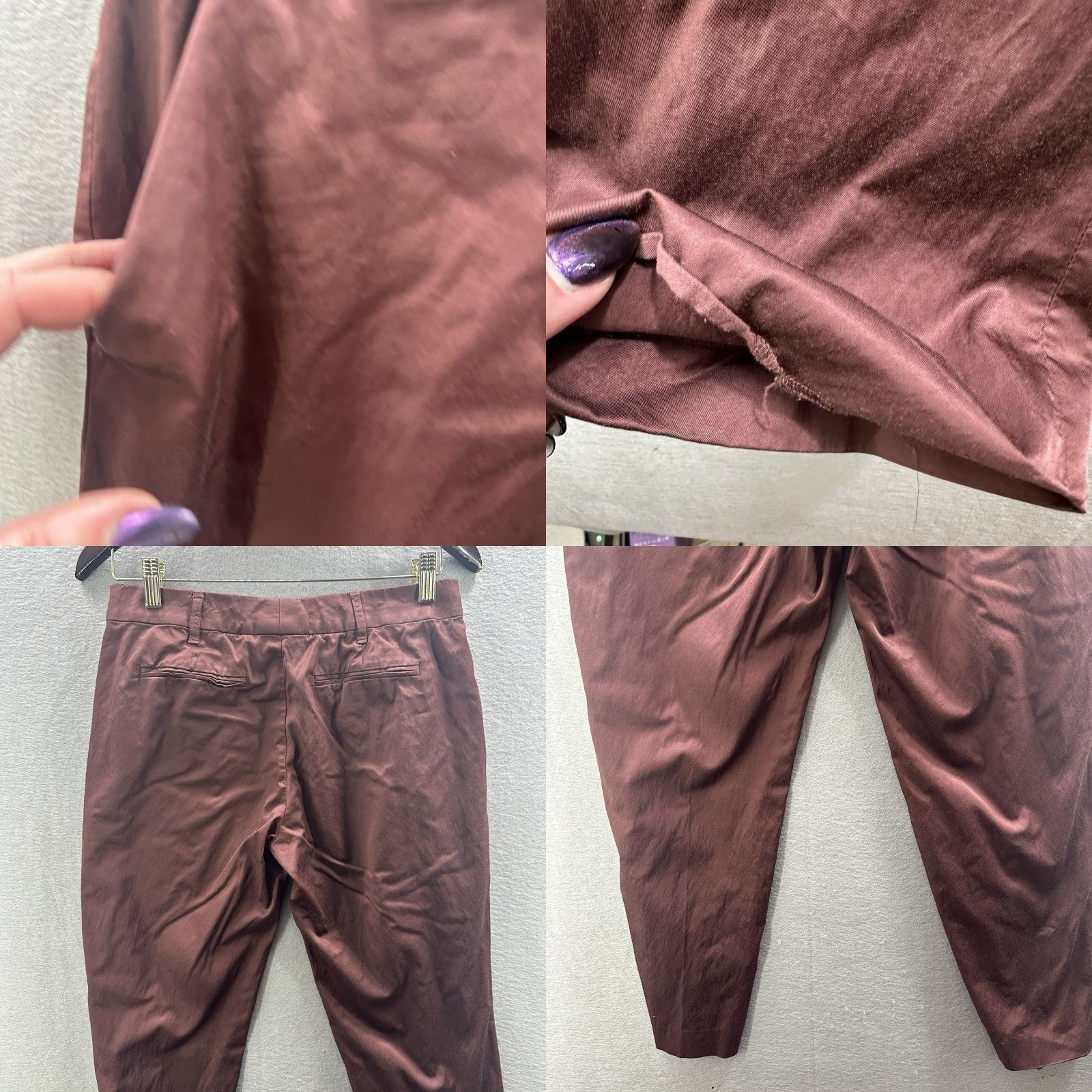 Etro ETRO Pants Womens 42 Medium Silk Sheen Cropped Capri Quiet Luxury Cropped Pants ETRO Women City Preppy 90s Mens Womens Size 28" / US 6 / IT 42 - 8 Thumbnail