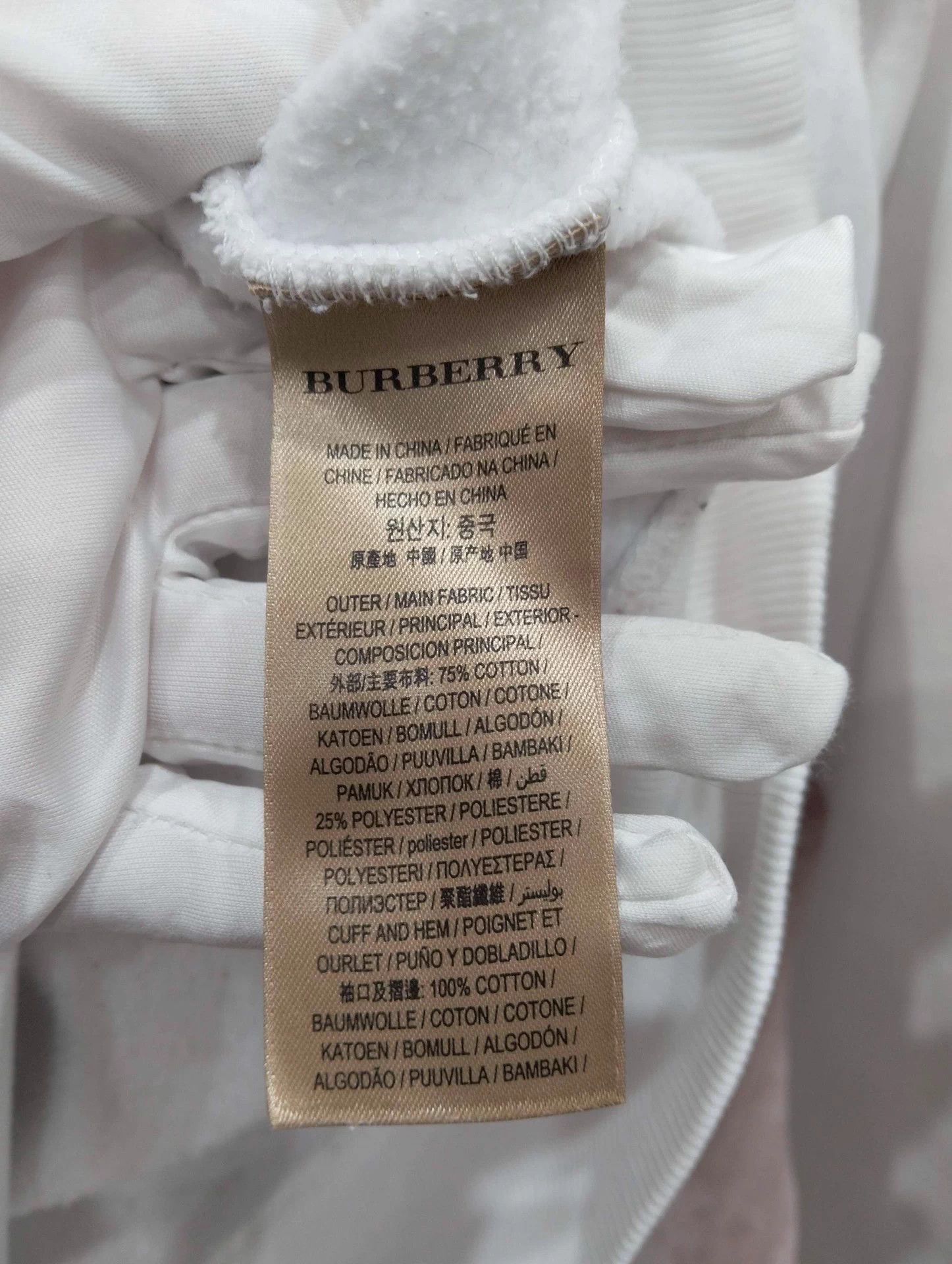 Burberry Burberry white logo embroidered hoodie women's XS Size XS / US 0-2 / IT 36-38 - 4 Thumbnail