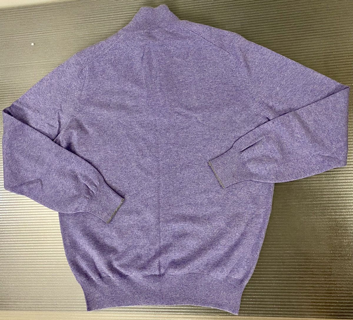Brunello Cucinelli Brunello Cucinelli 🇮🇹 purple quarter zip cashmere pullover 52 Size US L / EU 52-54 / 3 - 11 Thumbnail