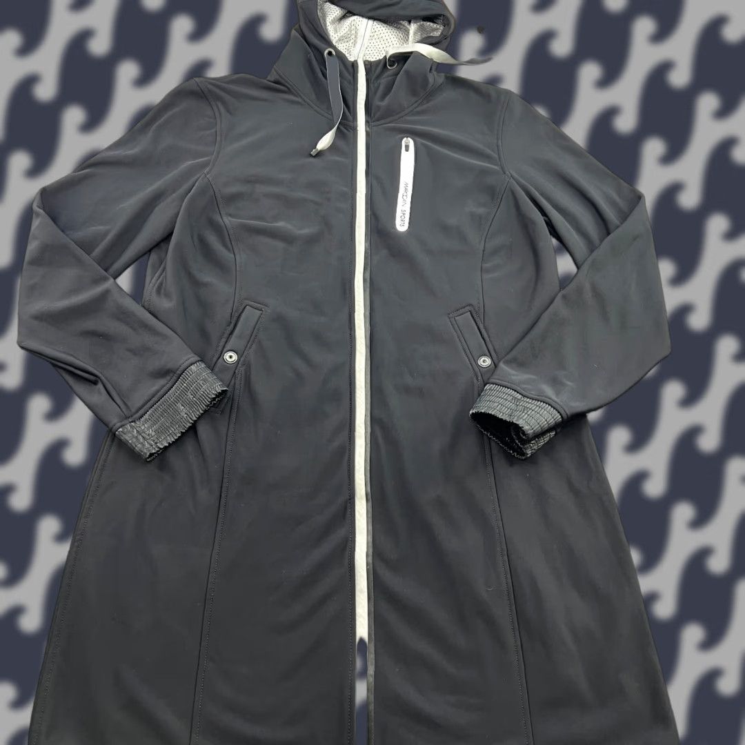Marcs MARC CAIN Sports Womens Jacket Size 6 Black Hooded Waterproof Track Rain Jacket Size M / US 6-8 / IT 42-44 - 1 Thumbnail