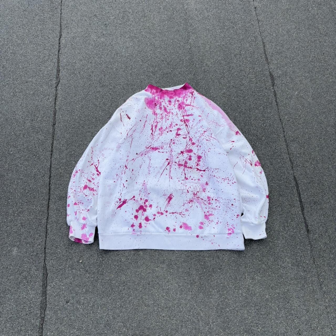 Japanese Brand × Vintage Vintage y2k 90s paint splatter jumper Size US M / EU 48-50 / 2 - 1 Thumbnail