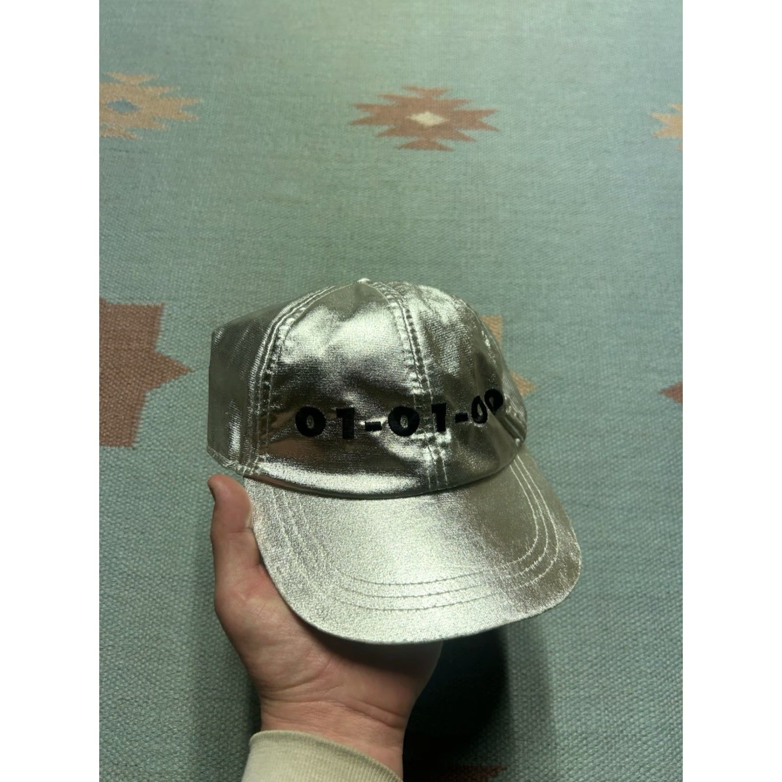 Vintage VINTAGE Baseball Cap Millennium 2000 Silver Nylon Stretch One Size Men Hat Cap Size ONE SIZE - 2 Thumbnail