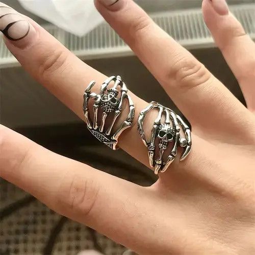 Japanese Brand × Jewelry Skull Grip Open Ring Size ONE SIZE - 1 Thumbnail